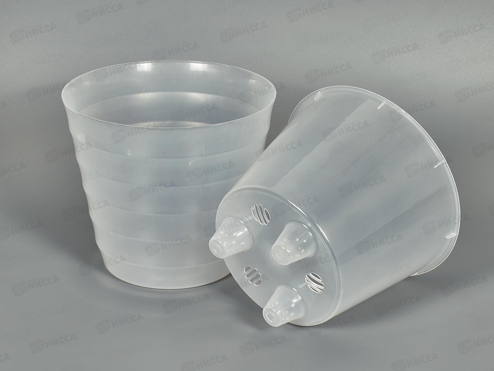 Горшок для цветов Лаура 3,7л  Прозрачный  *10