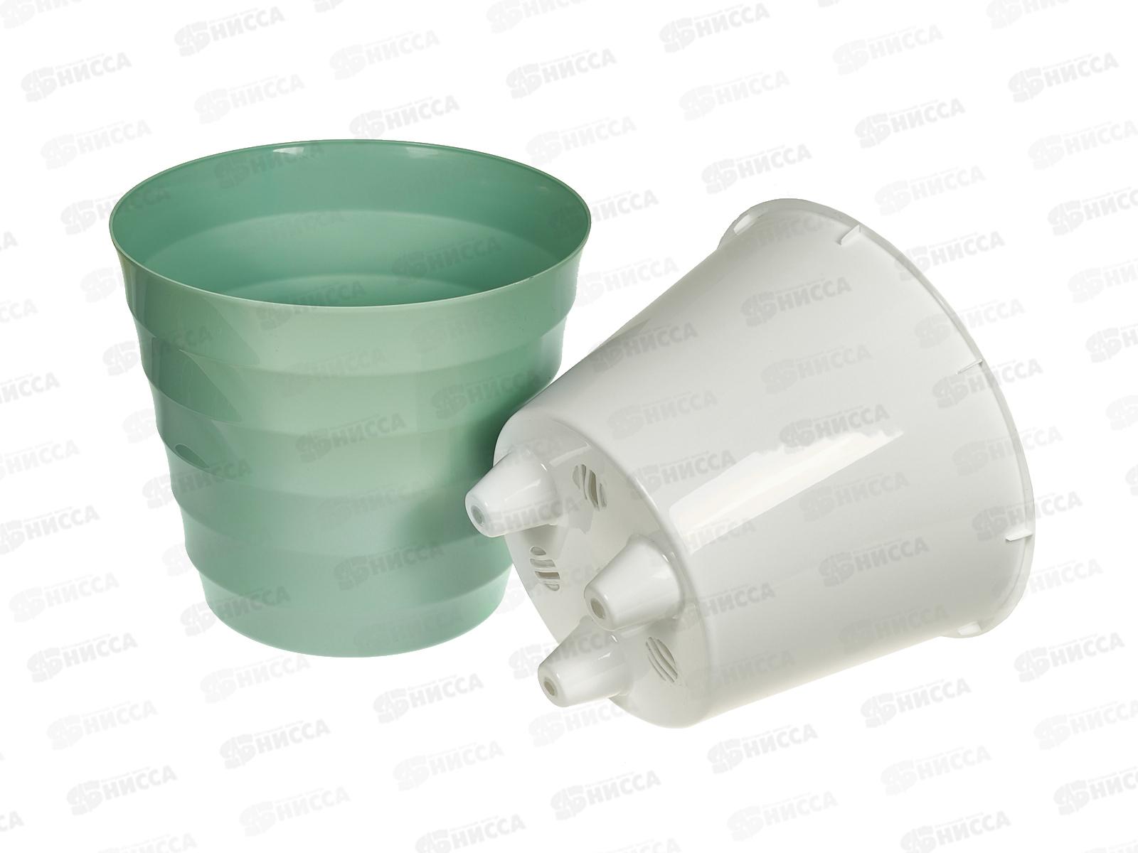 Горшок для цветов Лаура 3,7л  Мятно-белый  *10