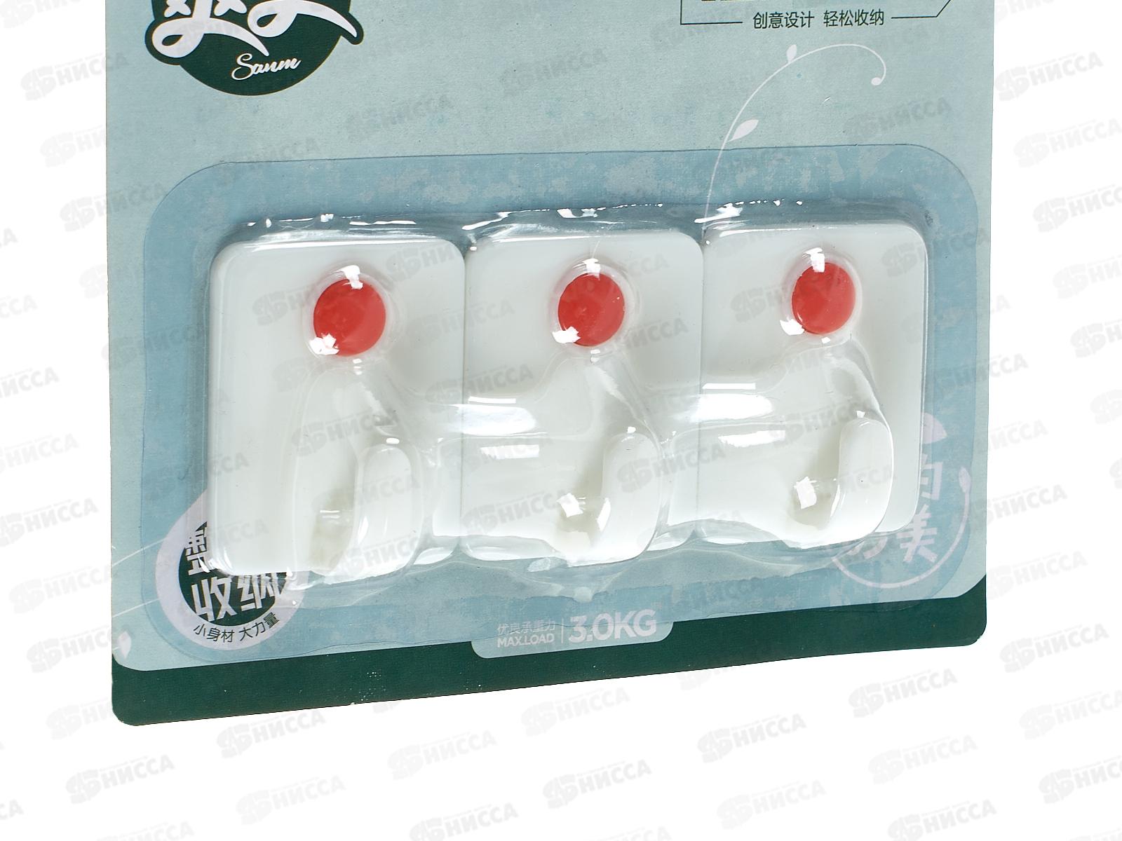 Крючки для полотенец 1705-2 3шт на липе (048187)  Ж