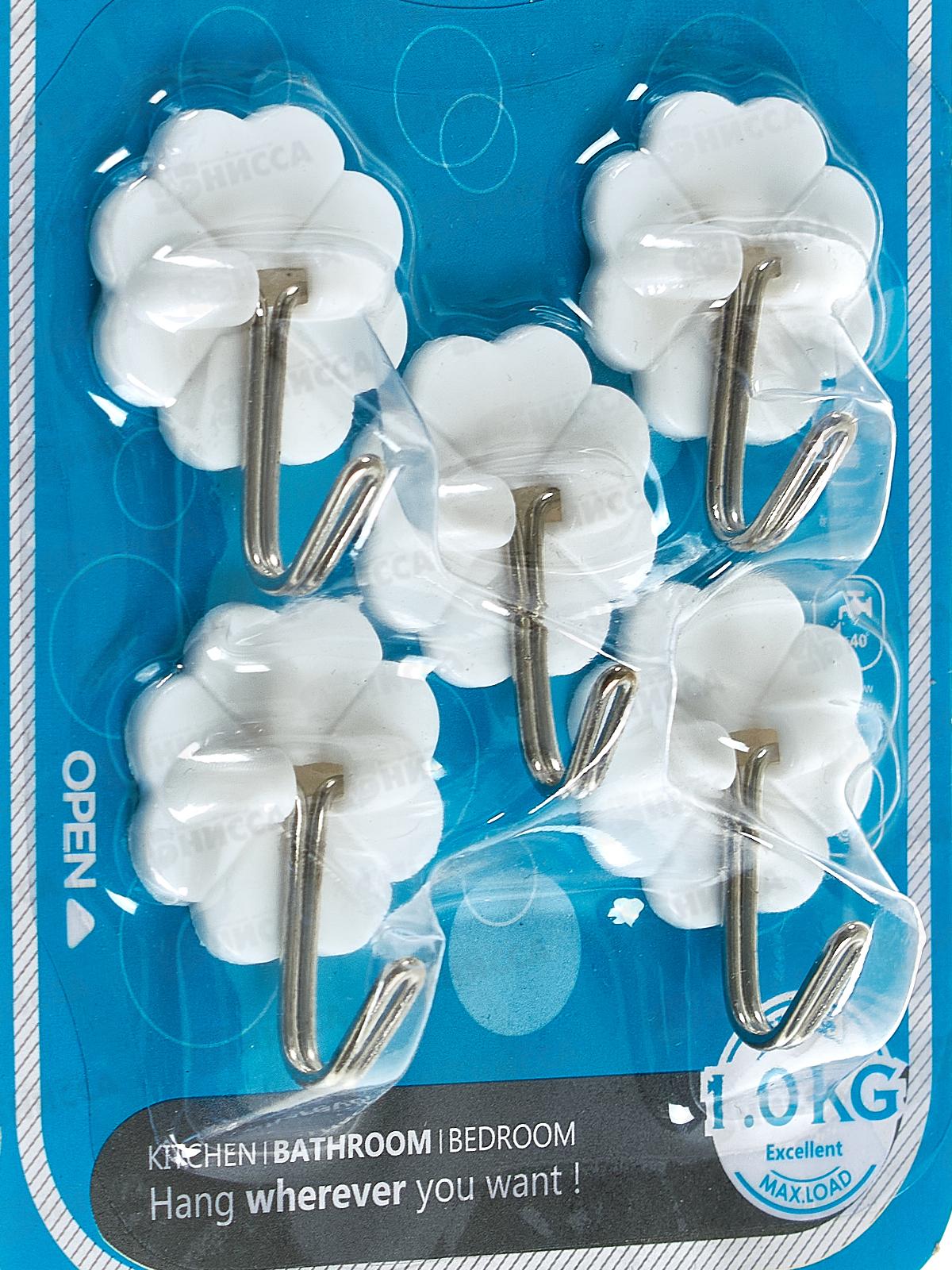 Крючки для полотенец 9239 5шт на липе (048178)  Ж