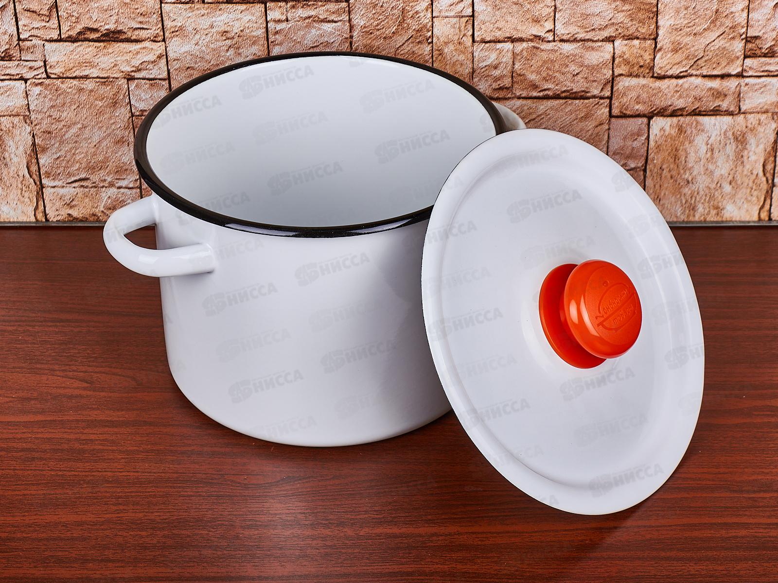 Кастрюля 3,5л цилиндрическая светлая с пластиковой кнопкой С41612.3 *4