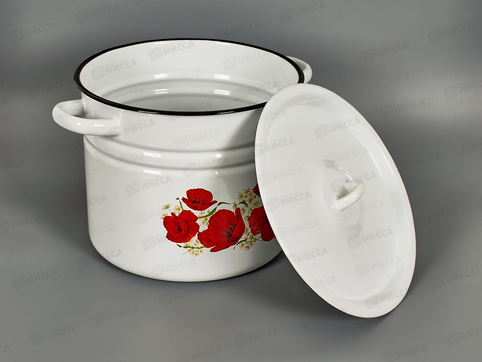 Кастрюля 9,0л цилиндрическая декорированная с петлей Маки С1622*67  *2