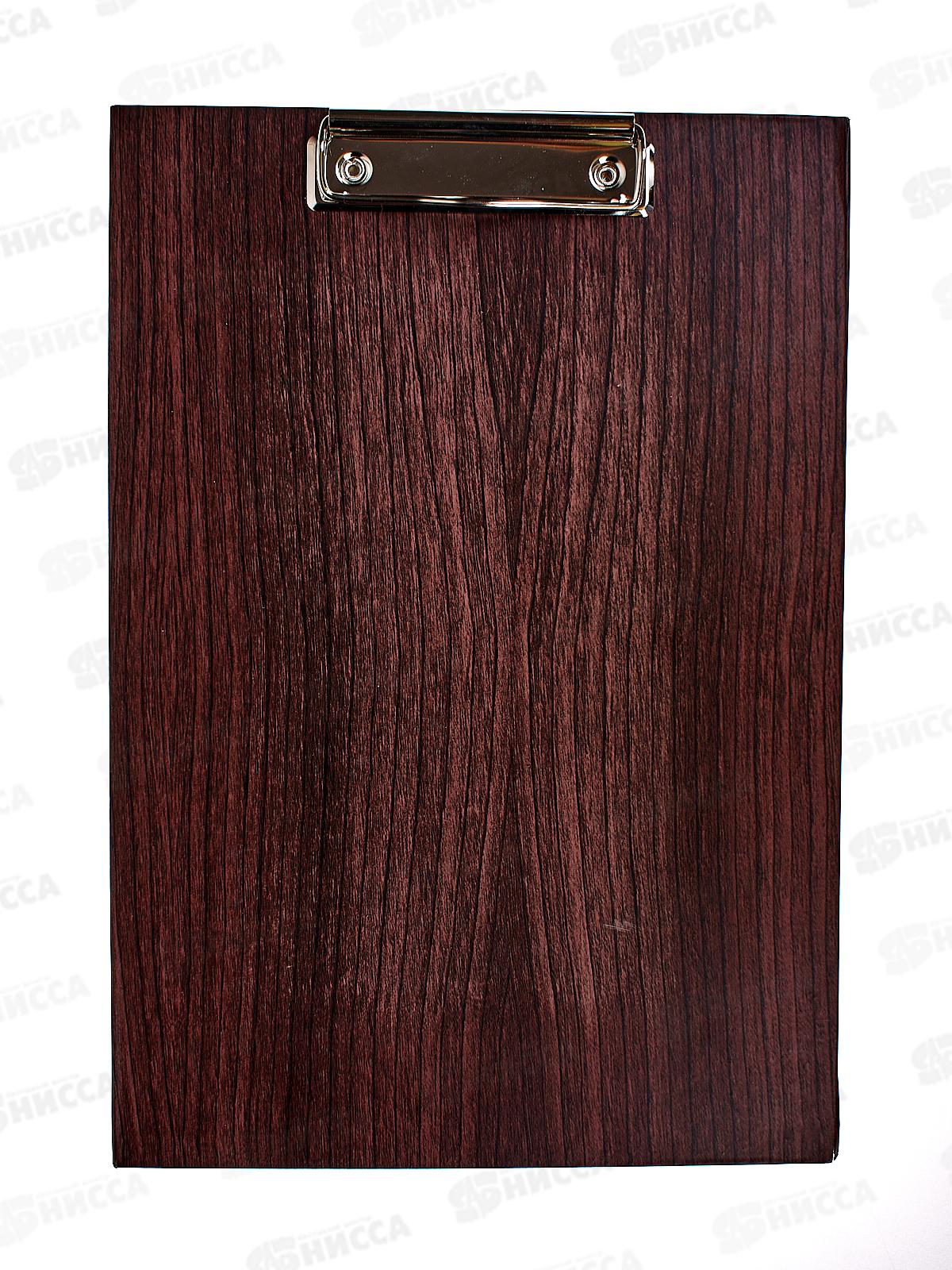 Планшет А4 СБ с зажимом темное дерево с разводами, 109 *28