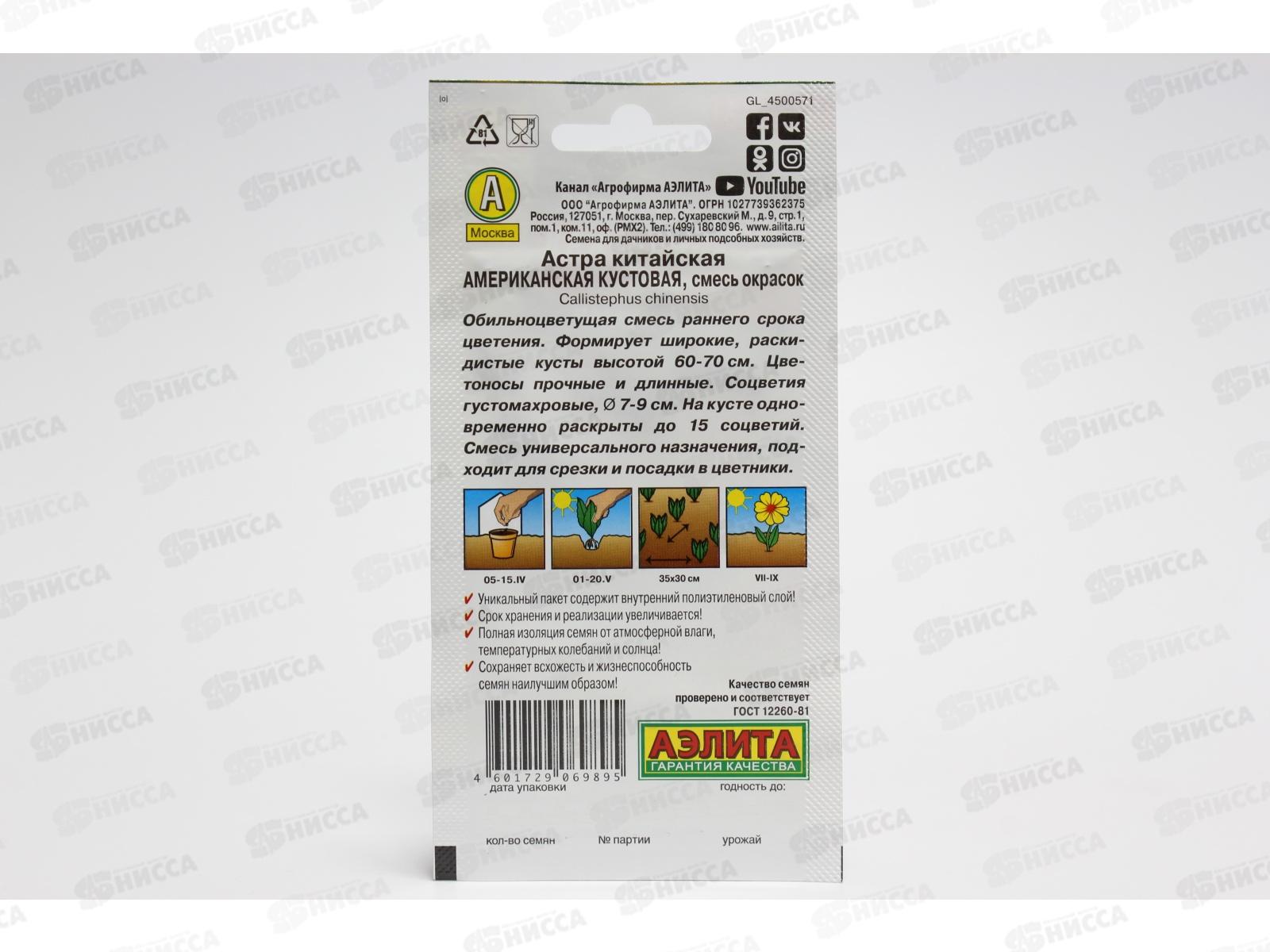 Астра Американская кустовая *10 АЭЛИТА +