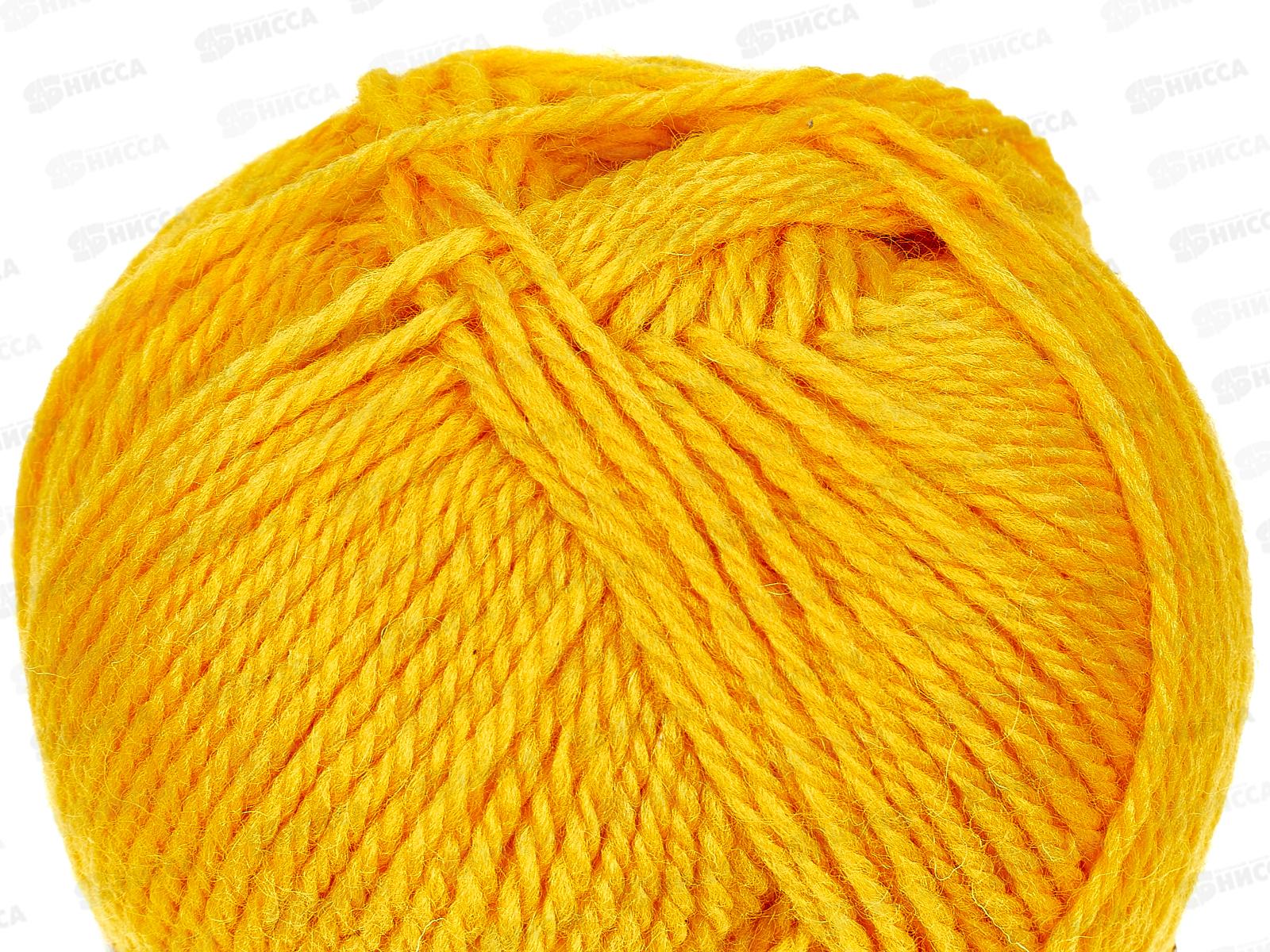 Пряжа Аргентинская шерсть желтый импортная шерсть100% 100гр 200м 104 *10
