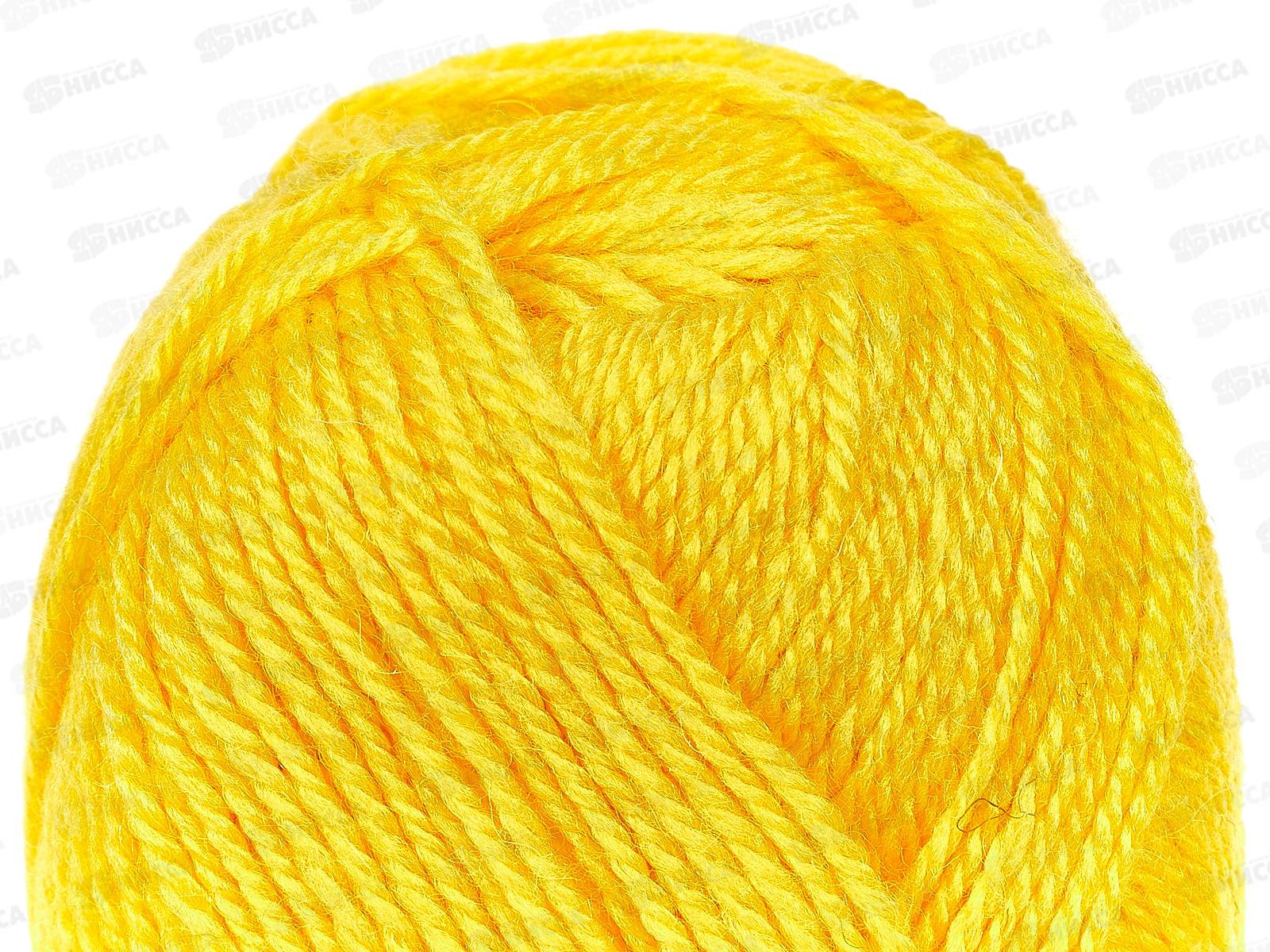 Пряжа Бамбино желтый шерсть меринос35% акрил65% 50гр 150м 104 *10