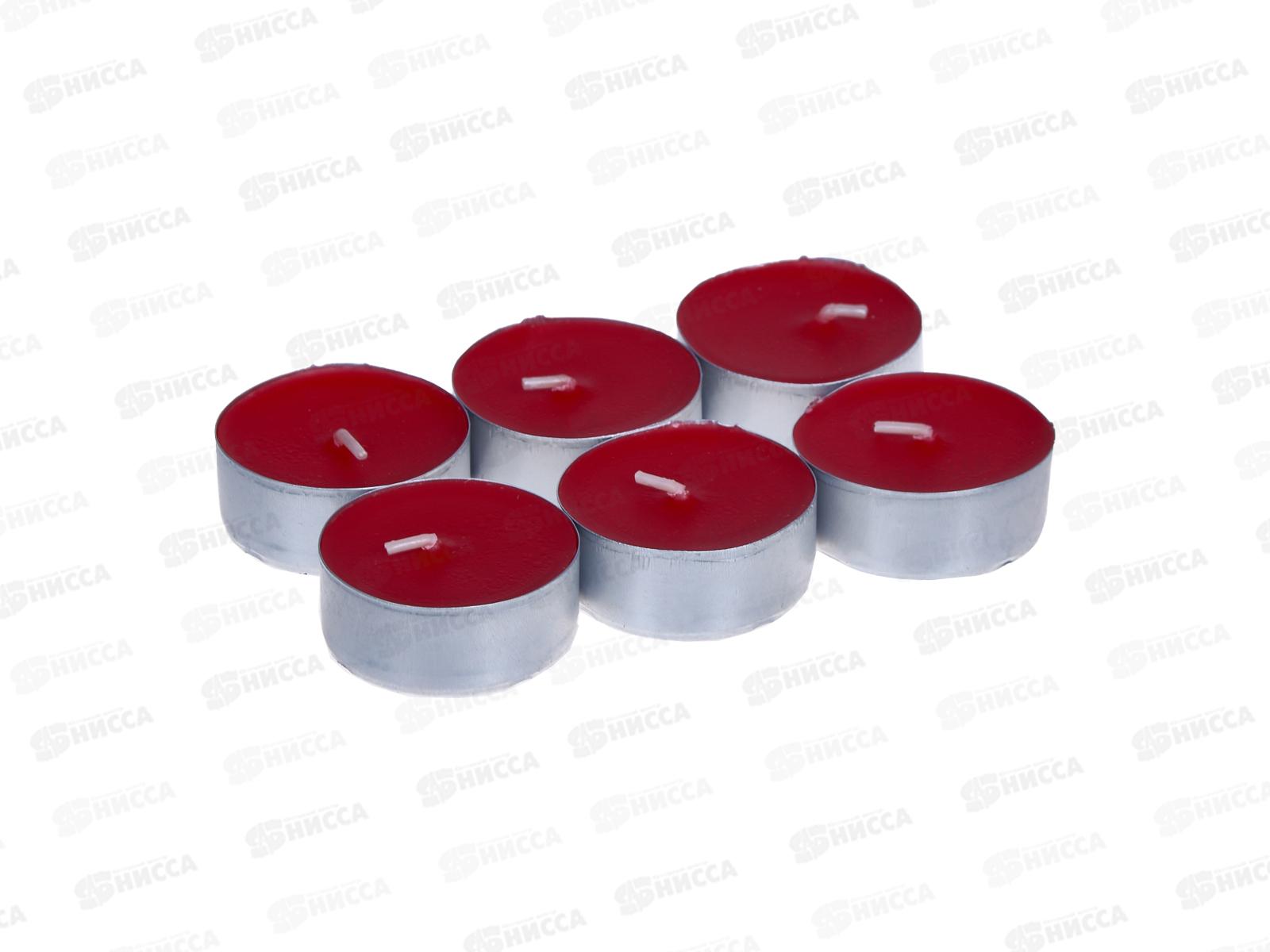 Свеча чайная 12гр аромат упаковка 6шт Клубника *1