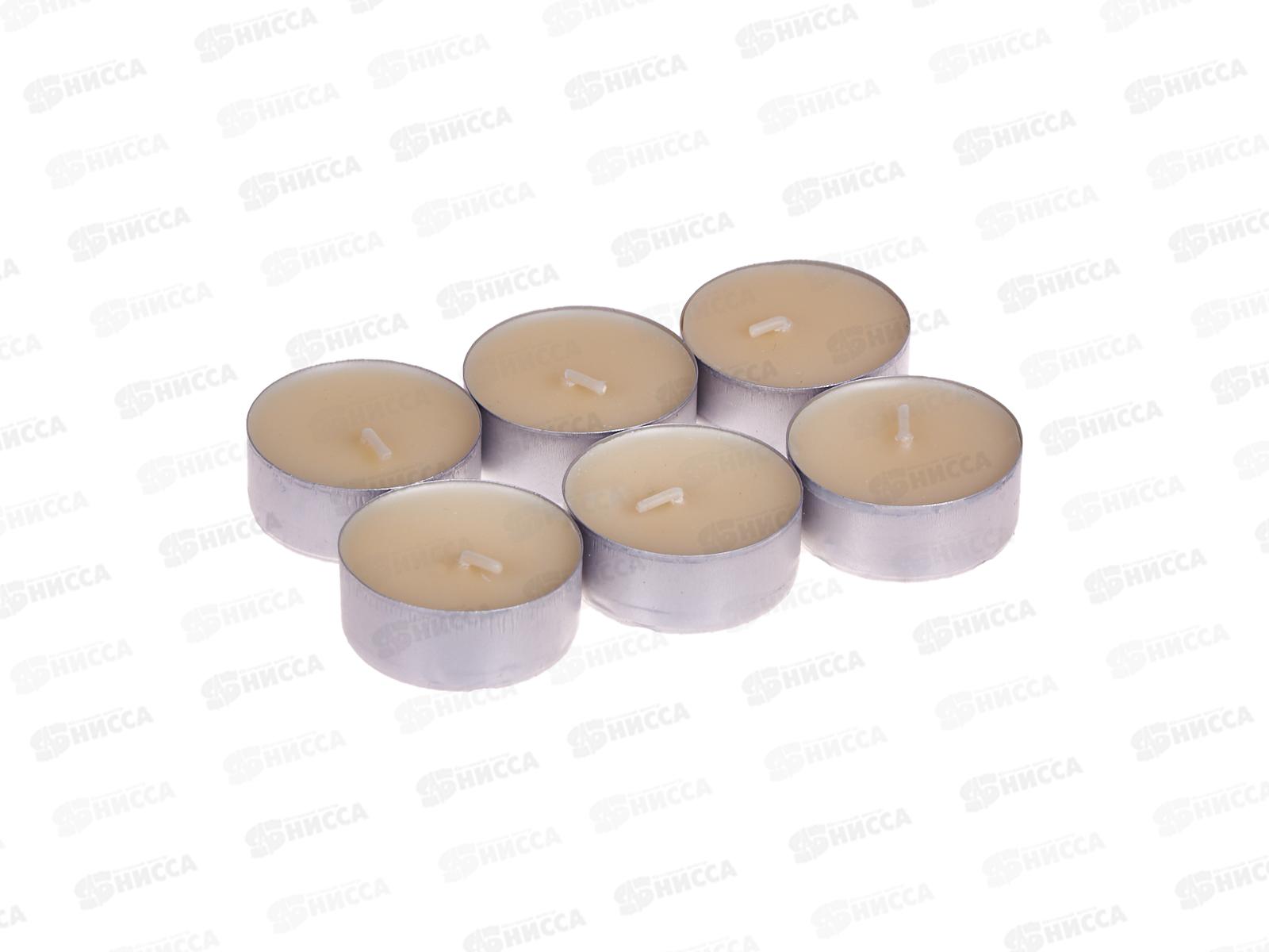 Свеча чайная 12гр аромат упаковка 6шт Ваниль *1