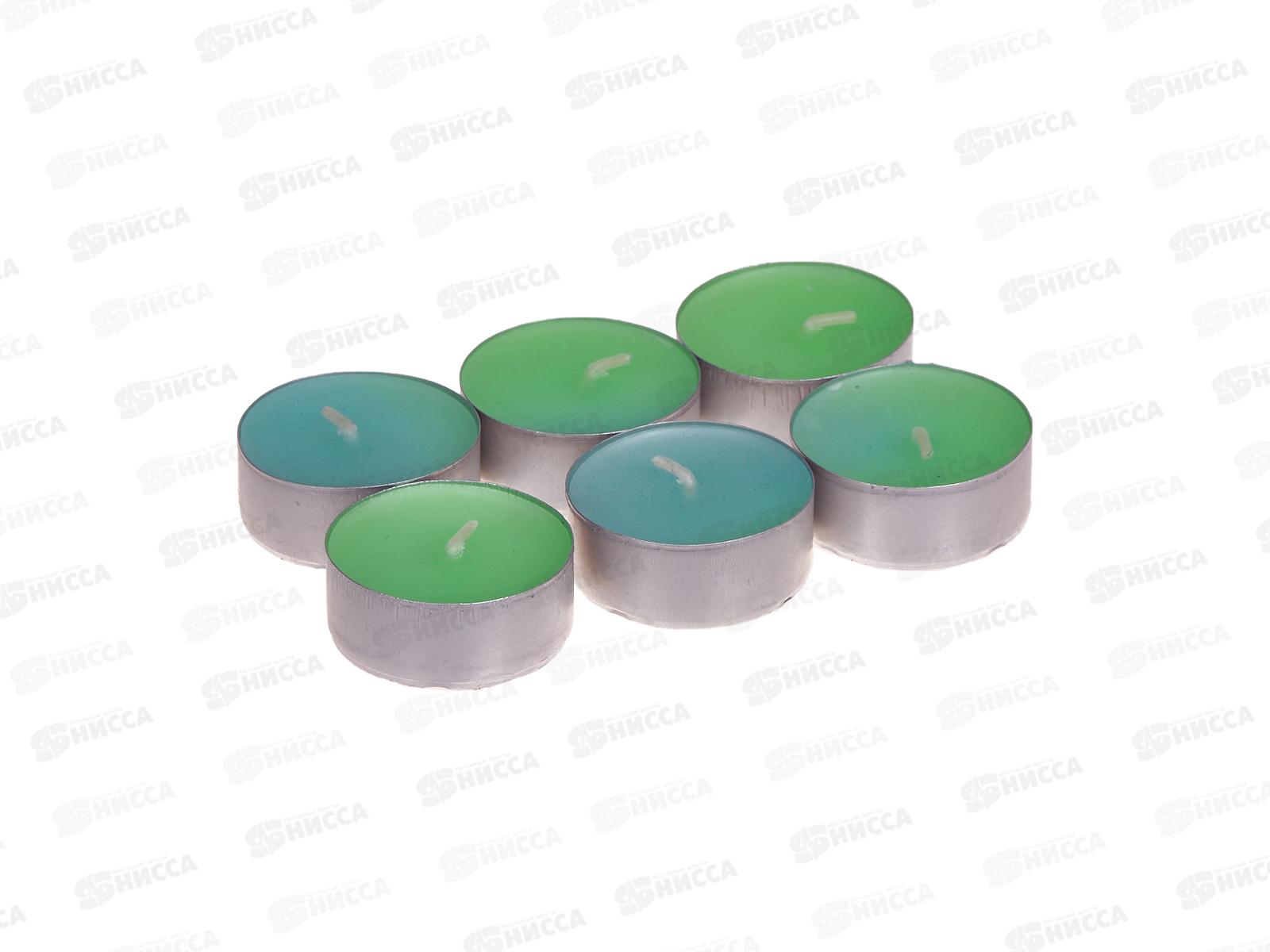 Свеча чайная 12гр аромат упаковка 6шт Яблоко *1