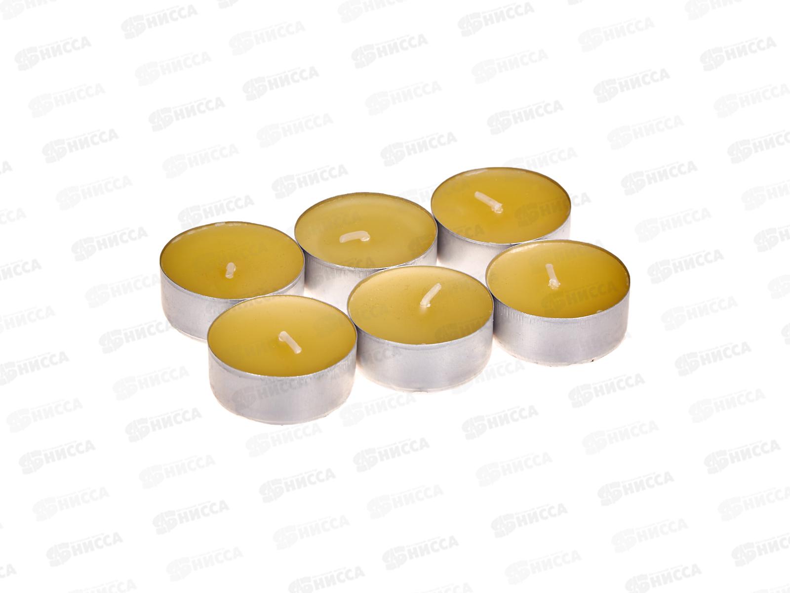 Свеча чайная 12гр аромат упаковка 6шт Персик *1