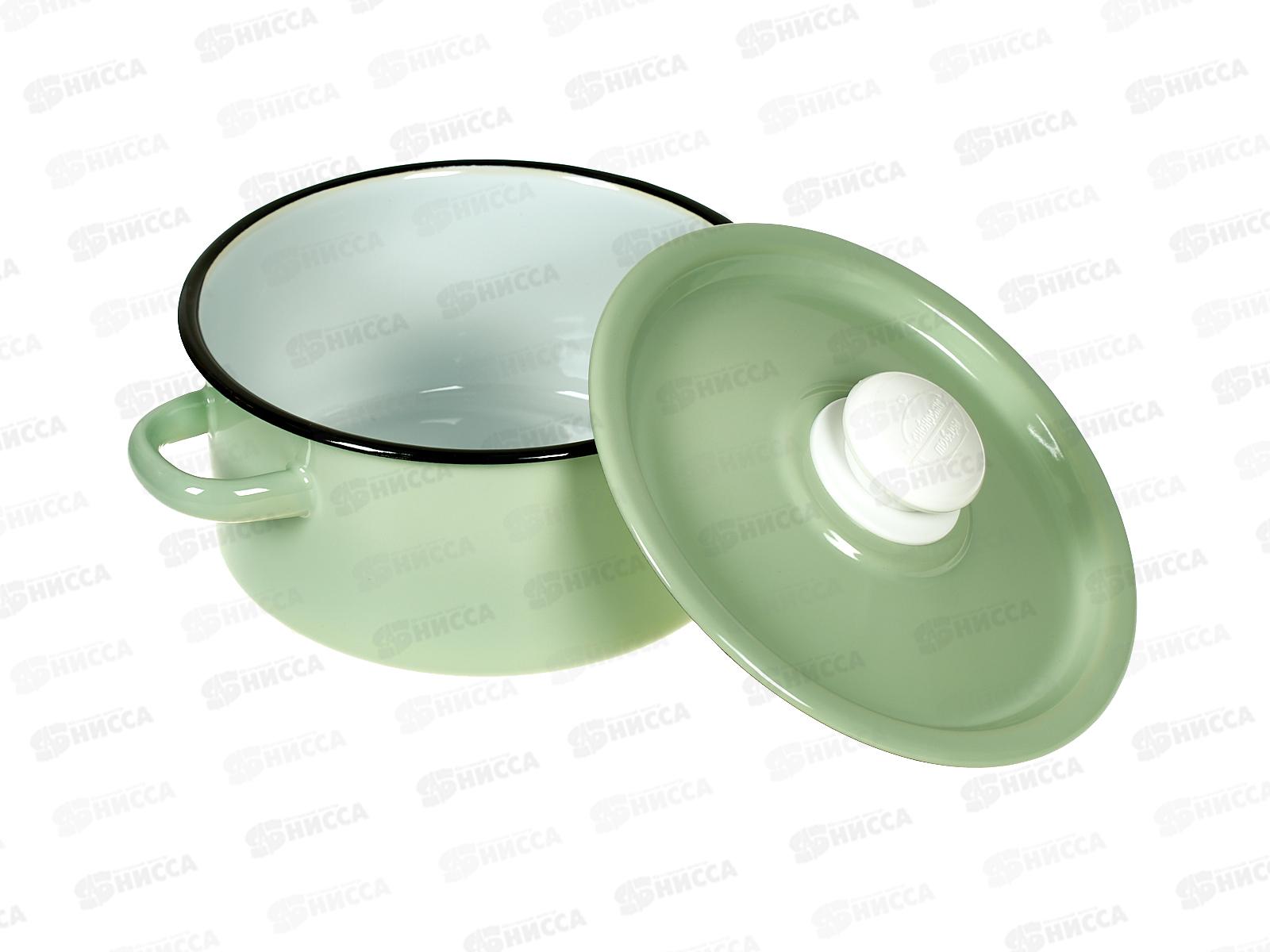 Кастрюля 2,0л цилиндрическая салатовая с пластиковой кнопкой С41610.3С *8