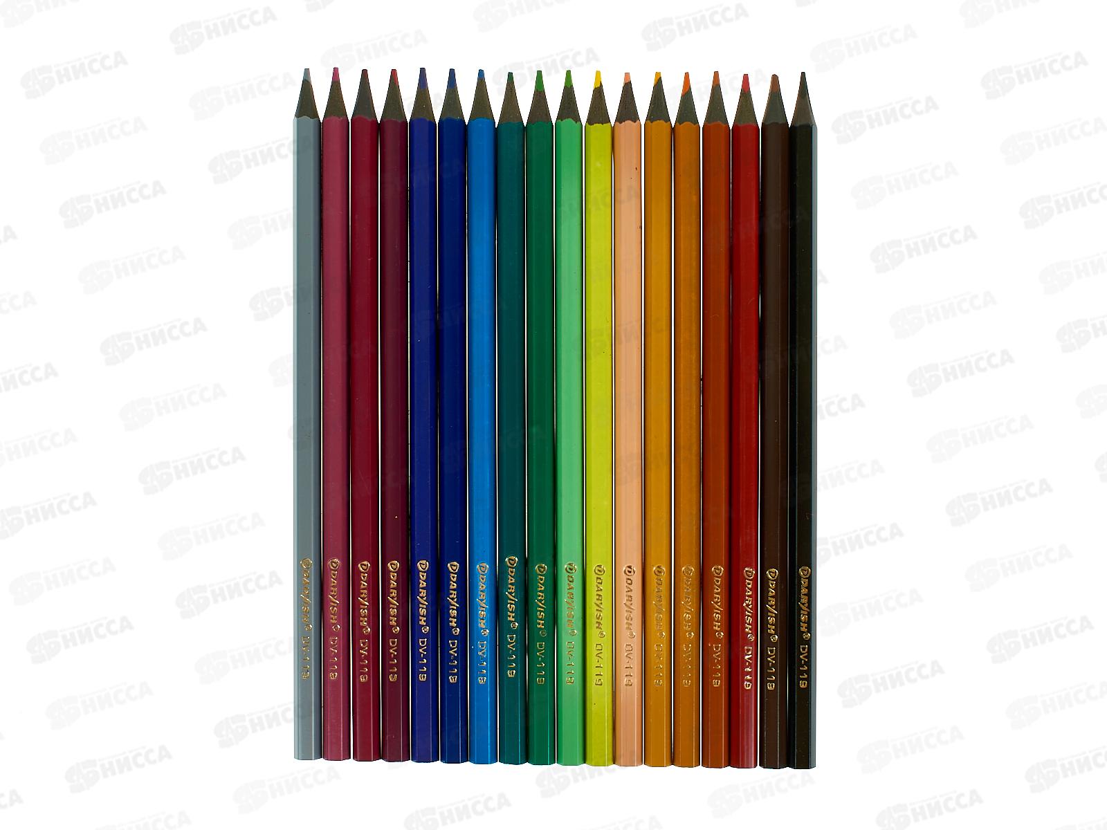 Карандаши 18 цветов Darvish  Жар-птица, DV-119-18 пластиковые *8/80