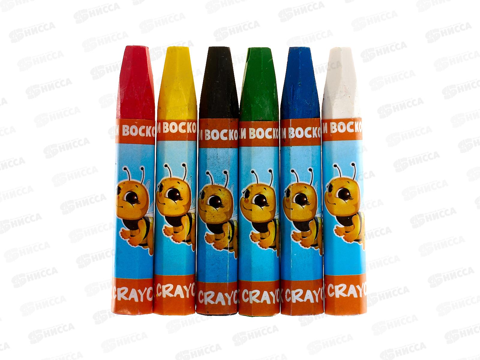 Мелки восковые Darvish 6 цветов , DV-1130-6*24/96