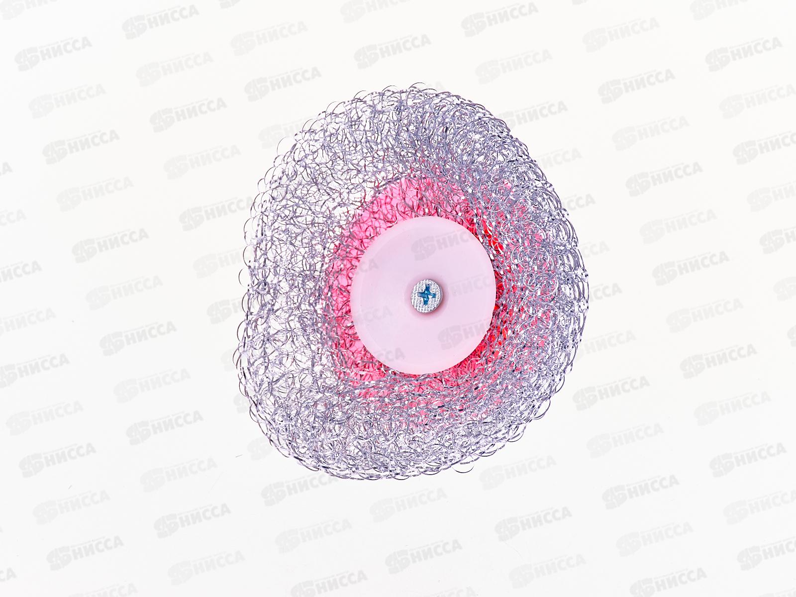 Губка для посуды металлическая,с ручкой,20гр, 12шт AL-4657 *50