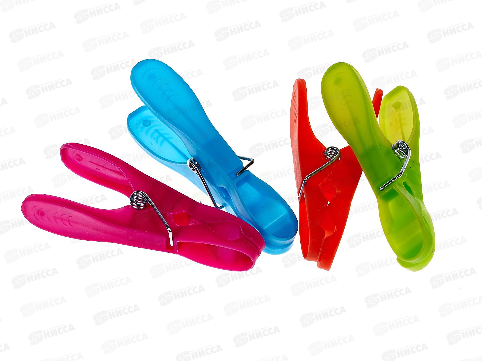 Прищепки пластиковые 8,5х2,5см, 24шт, AL-4588 *144