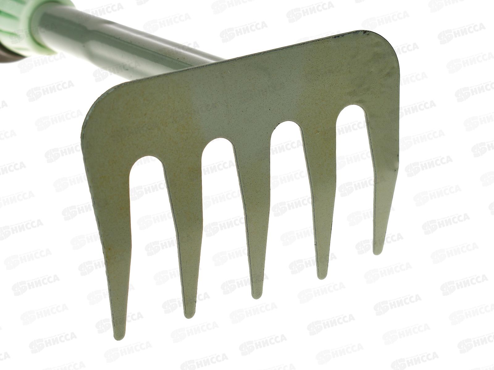 Грабельки 5 зубьев рыхлитель пластиковая ручка, AL-4558 *100