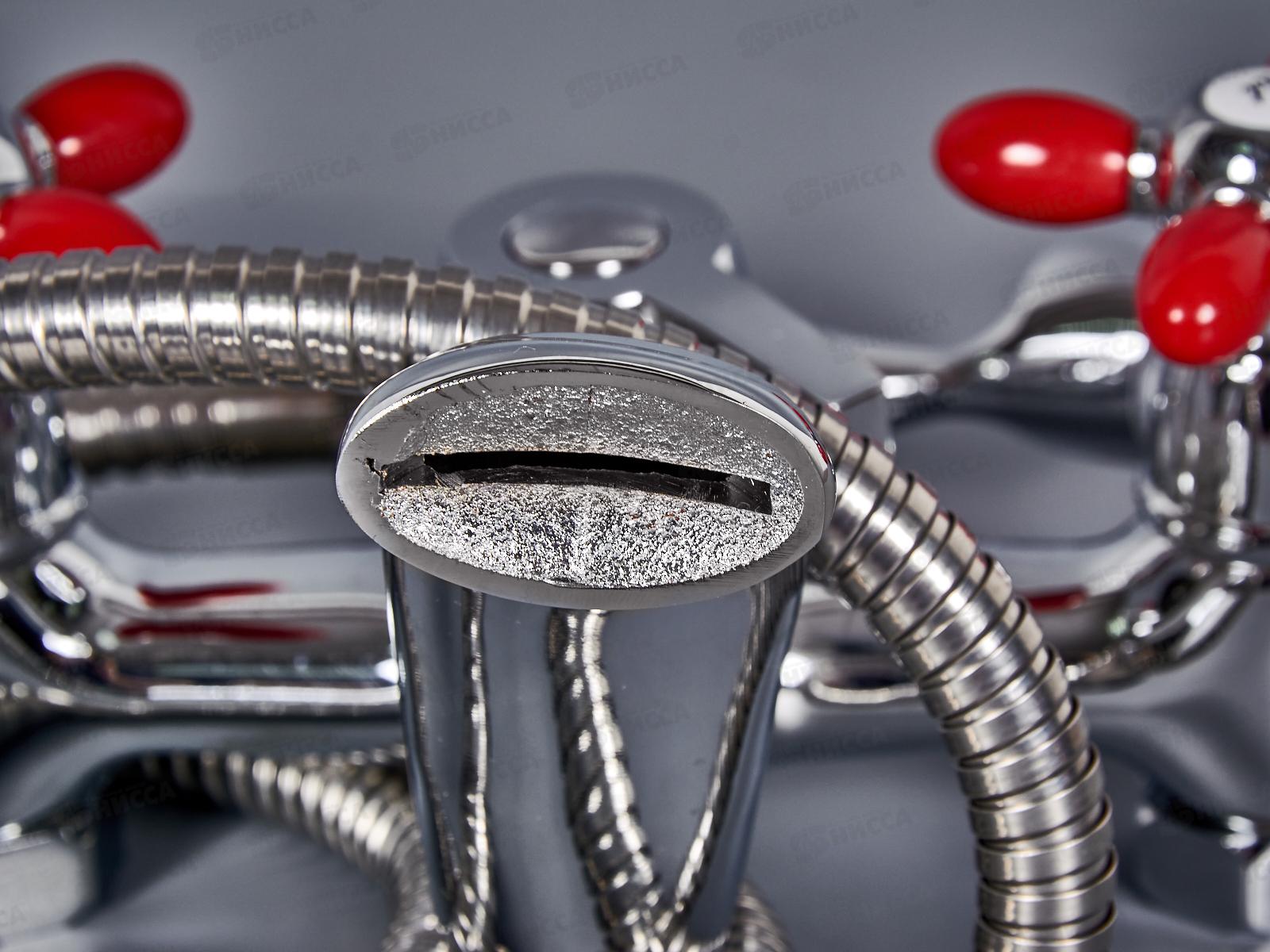 Смеситель для ванны РОТАТО Р3071-5 короткий гусак, красный