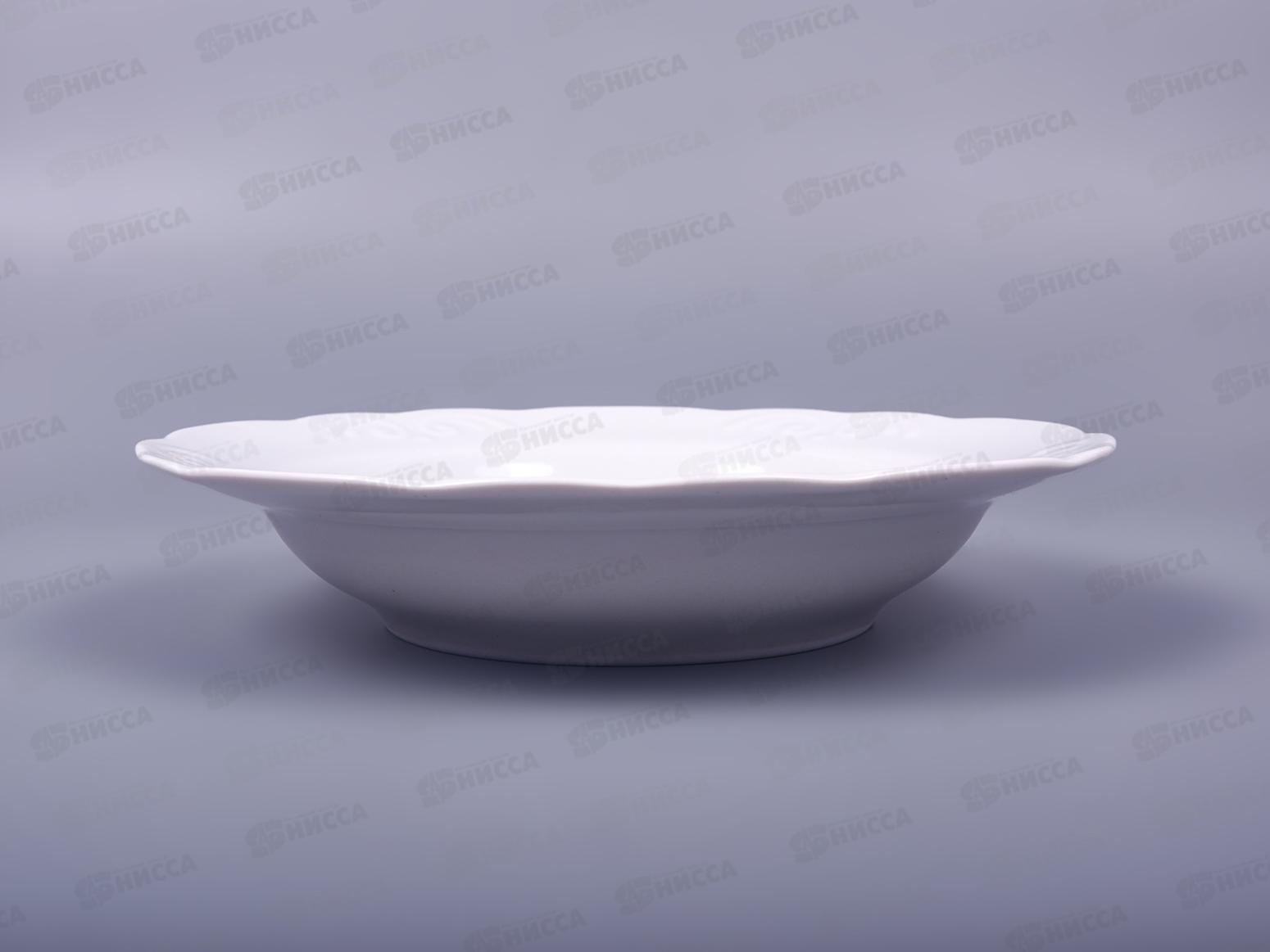 Тарелка глубокая 220мм фарфор Надежда белье 9С0686 *12