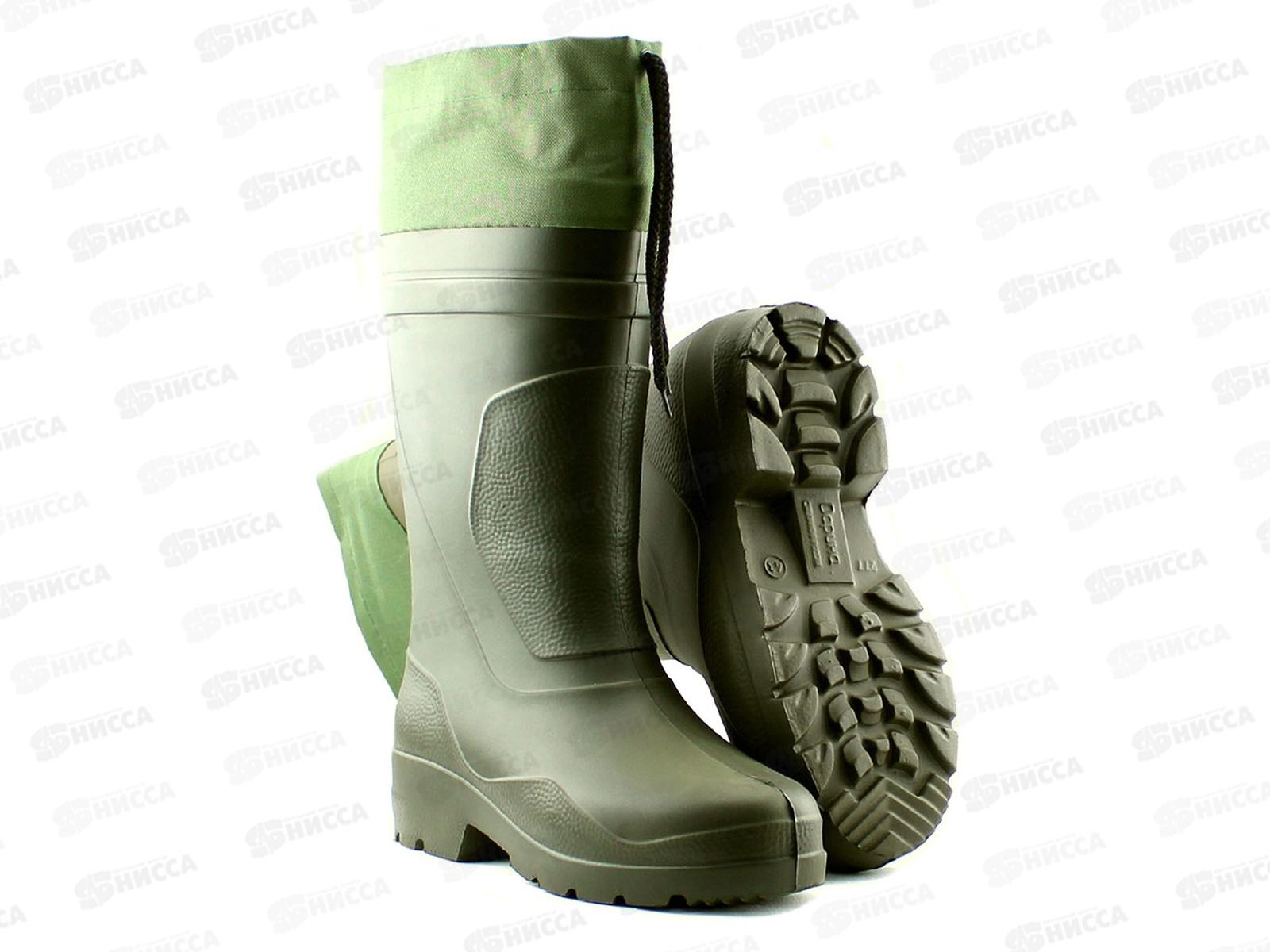 Сапоги мужские  Д31-НУ из ЭВА с надставкой и утепленные  оливковые/черные  р.46(300)