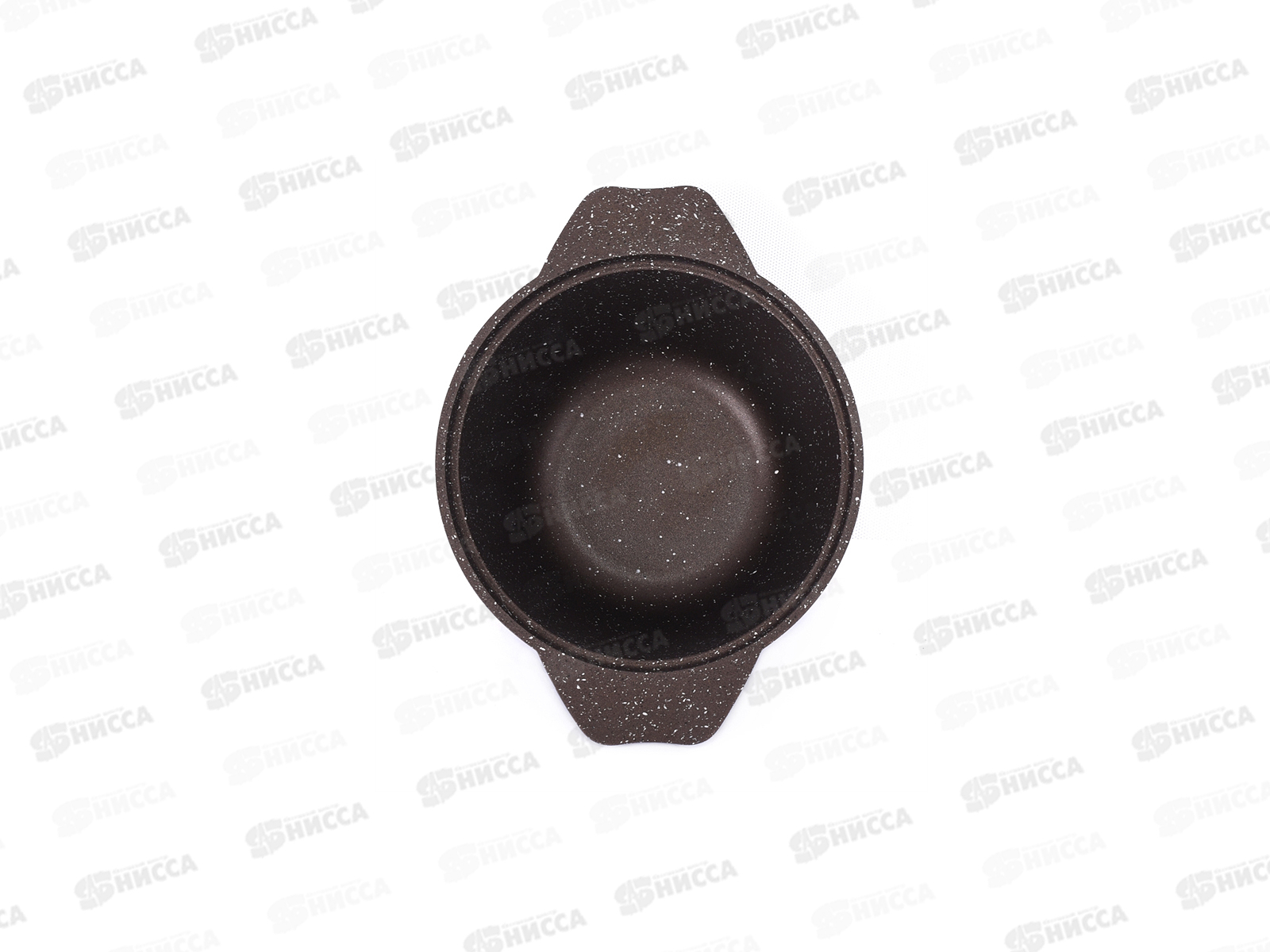 Кастрюля 1,0л со стеклянной крышкой антипригарное покрытие кмк12а(кофейный мрамор)  *1