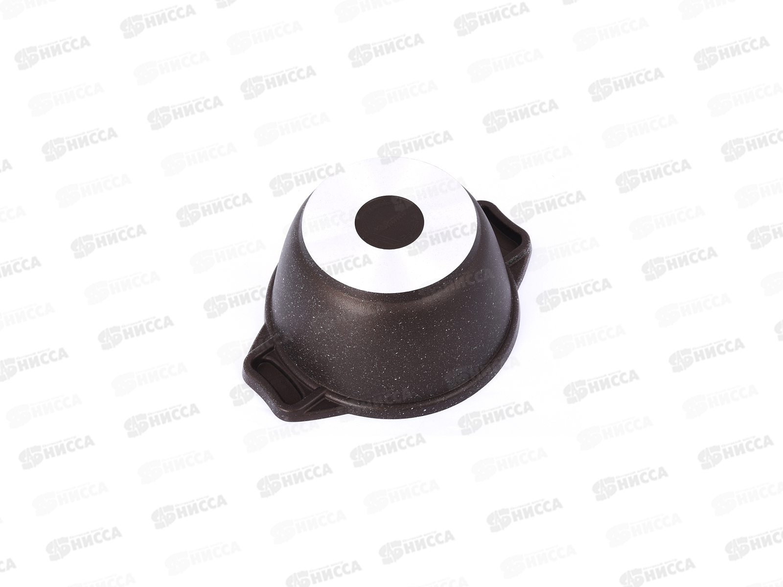 Кастрюля 1,0л со стеклянной крышкой антипригарное покрытие кмк12а(кофейный мрамор)  *1