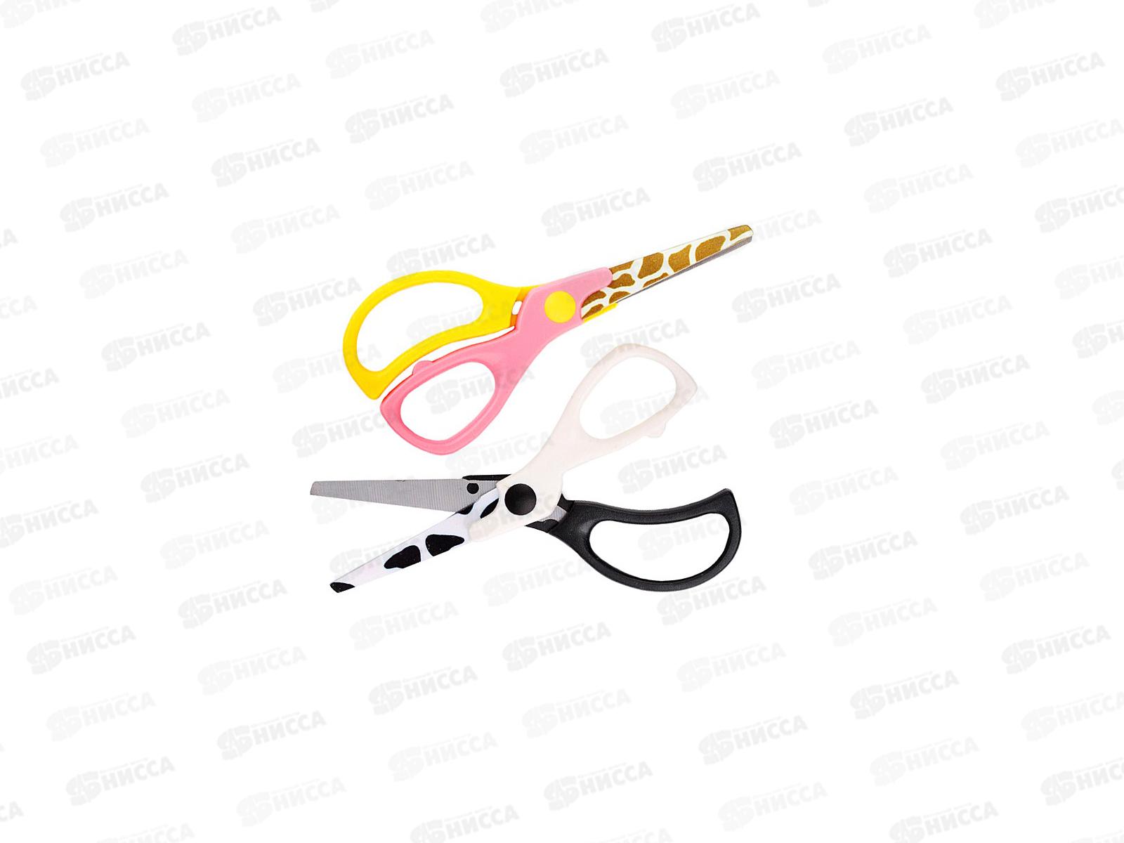 Ножницы Darvish 13см закругленные, цветные лезвия, DV-2535 *12/120