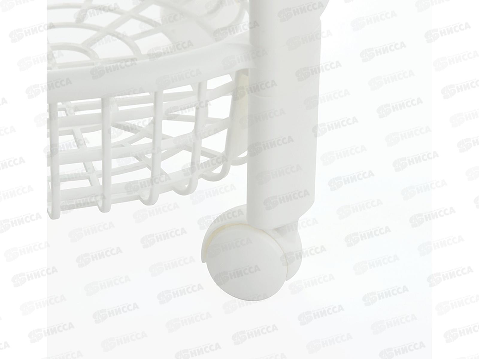 Полка овощная 4 секции на колесах Белый М2731 *3