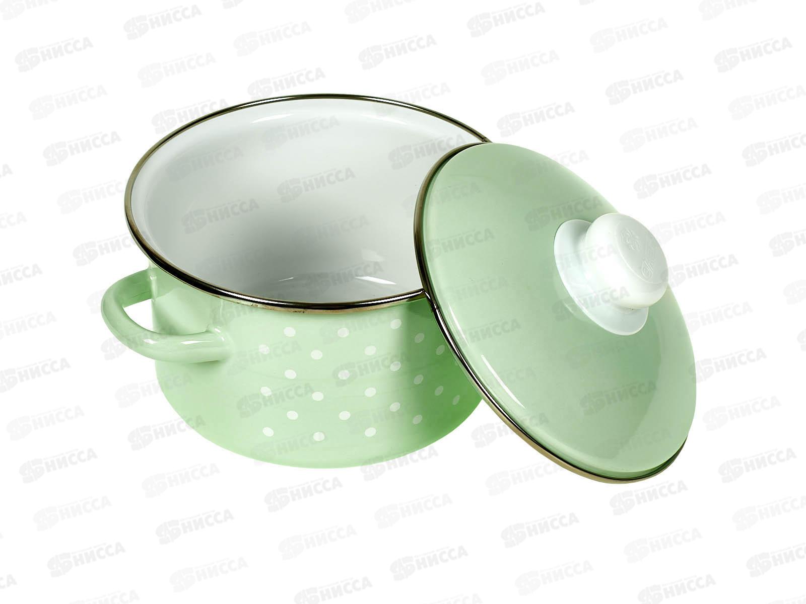 Кастрюля 2,0л эмалированная с рисунком 12-1610/6 -Горох мелкий-К *5