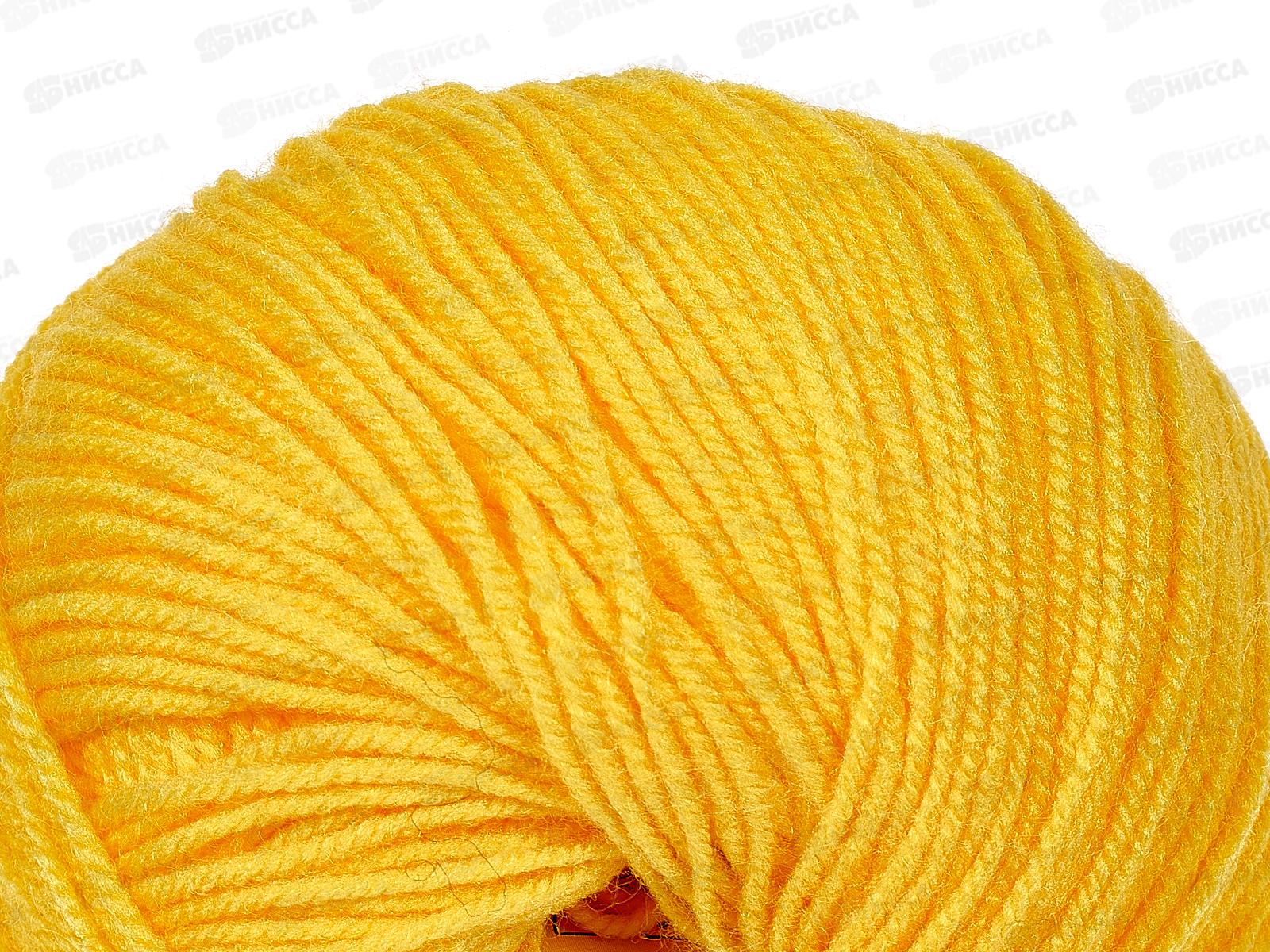 Пряжа Карамелька акрил 100% 50гр 175м желтый 104 *10