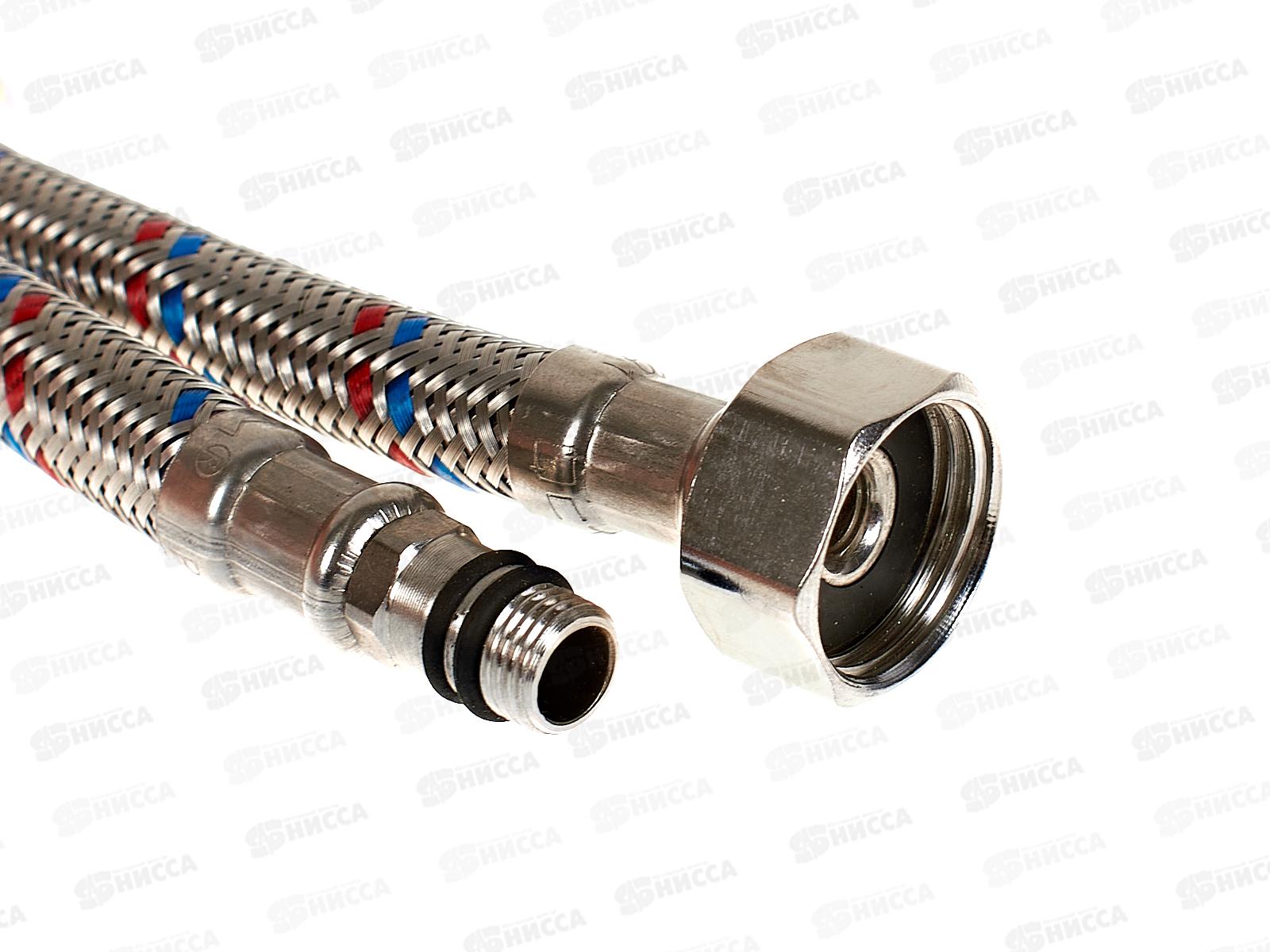 Подводка для смесителя сталь 1/2&quot*М10*60см короткий штуцер СТМ *100