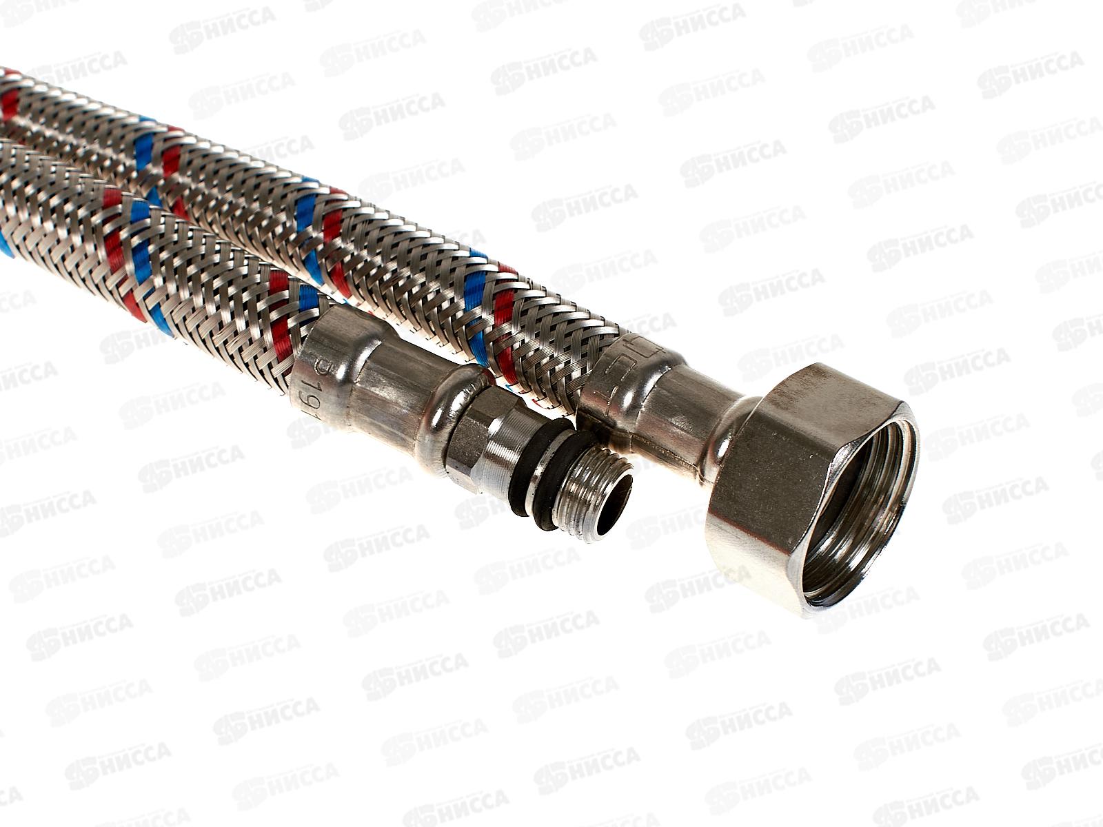 Подводка для смесителя сталь 1/2&quot*М10*80см короткий штуцер СТМ *100