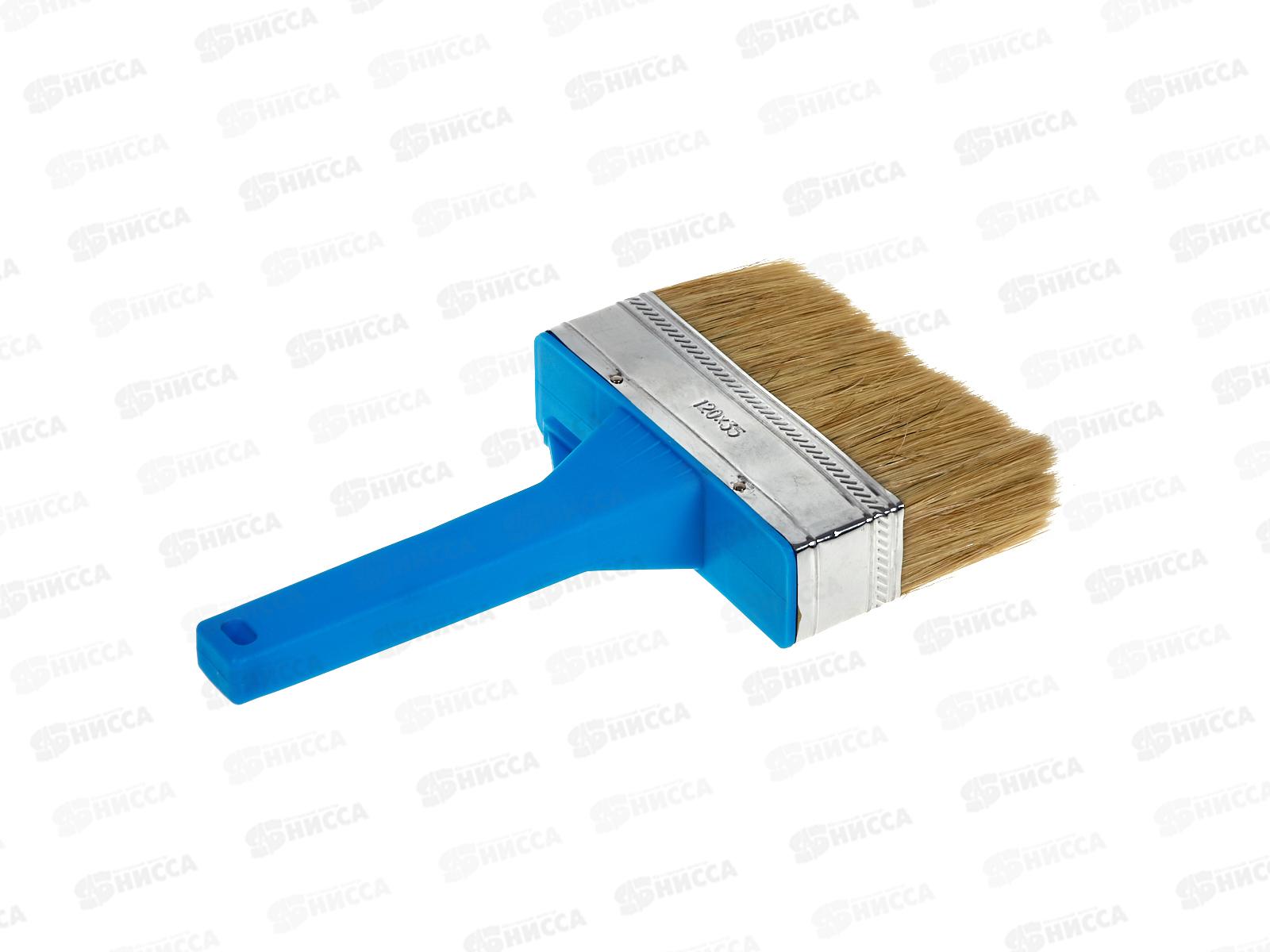 Кисть побелочная, голубая ручка 120х35, AL-4615 *120