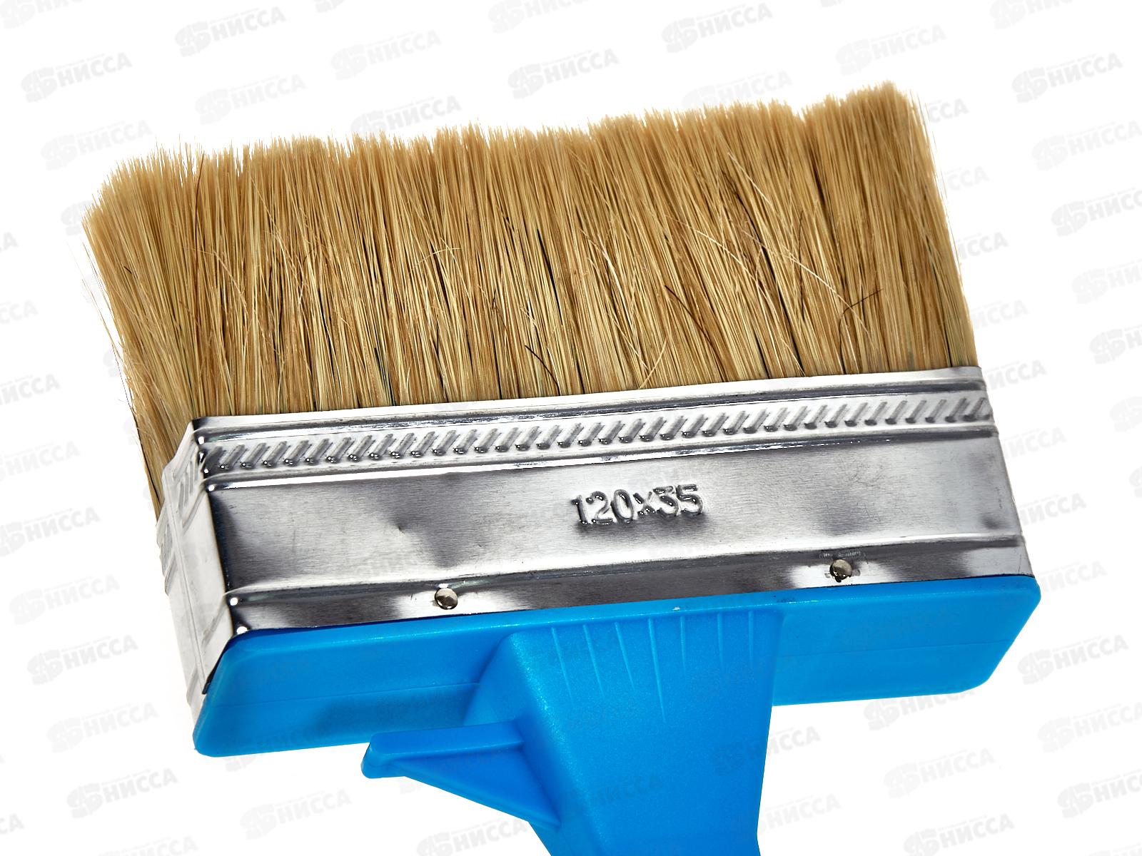 Кисть побелочная, голубая ручка 120х35, AL-4615 *120