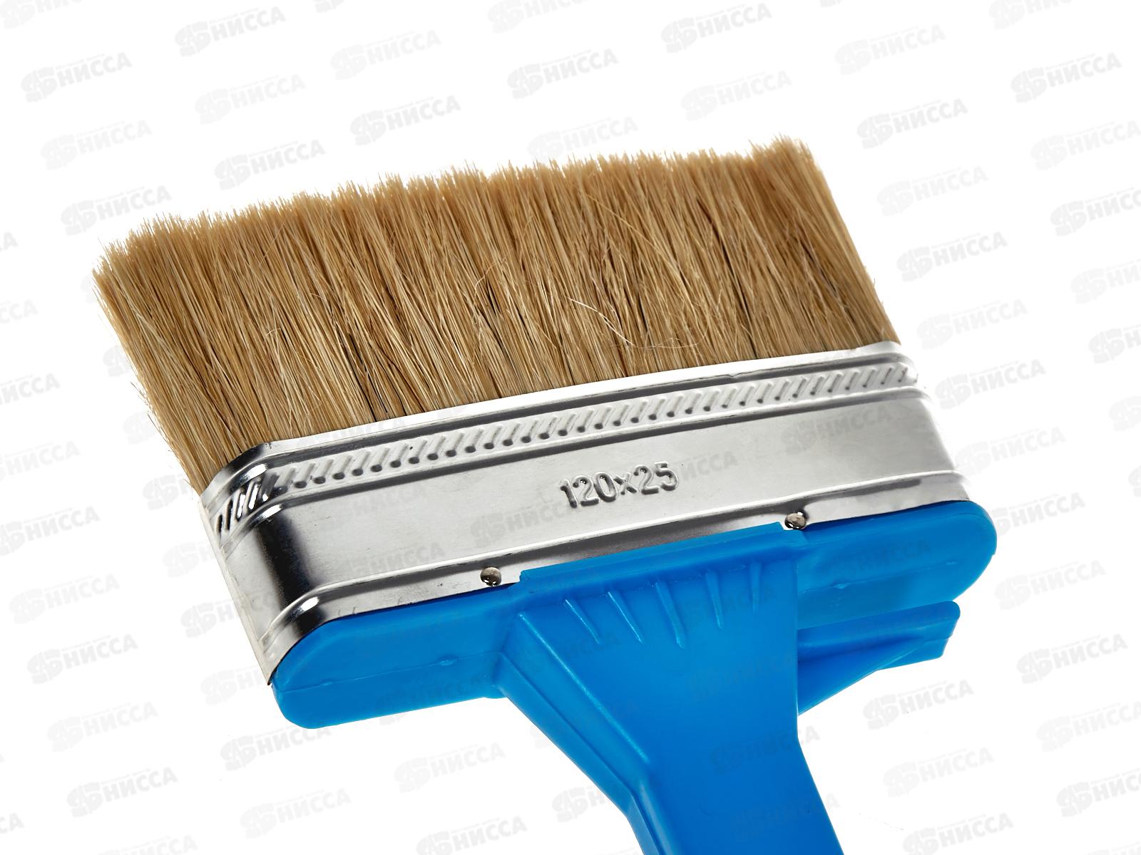 Кисть побелочная, голубая ручка 120х25х5,1, AL-4614 *120