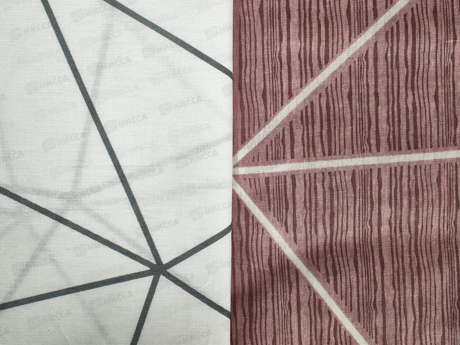 Комплект постельного белья 2,0спальный с евро простынью. Поплин 120гр НН Грань (брусн.)