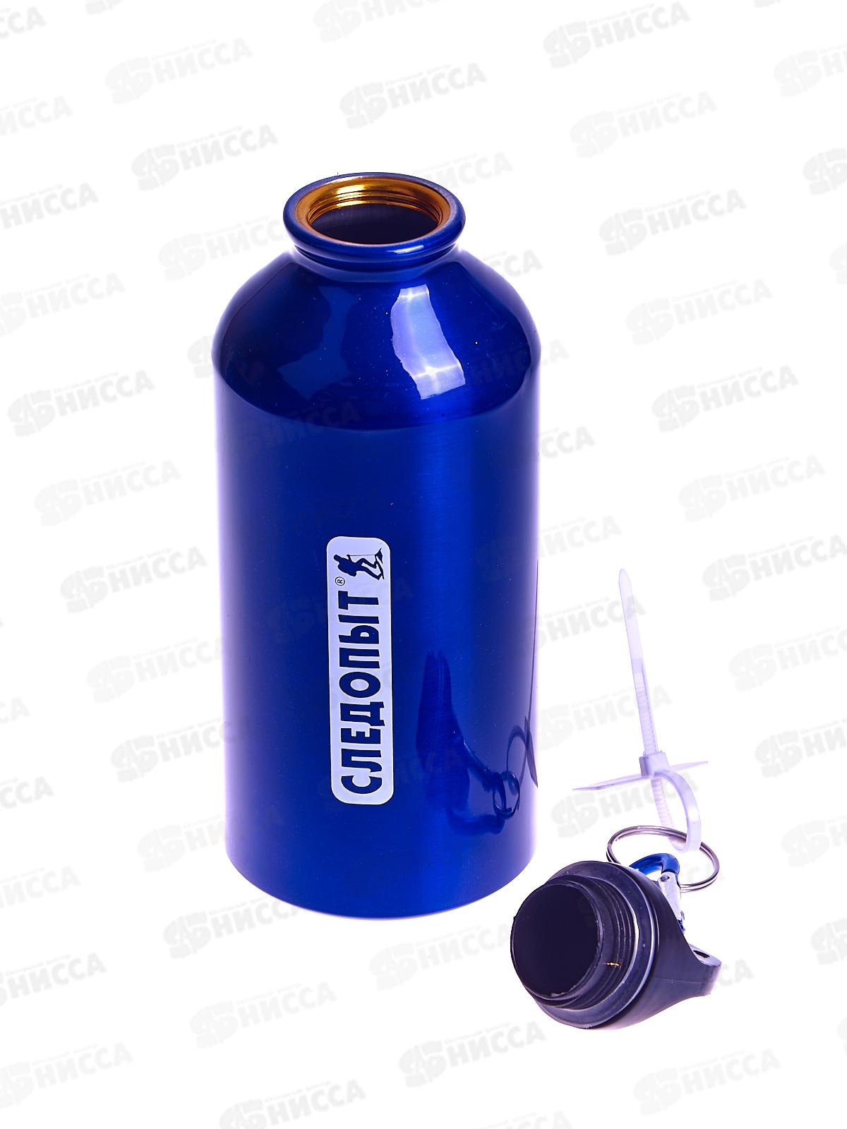 Бутылка питьевая Следопыт, 400мл, алюминиевая, карабин *60