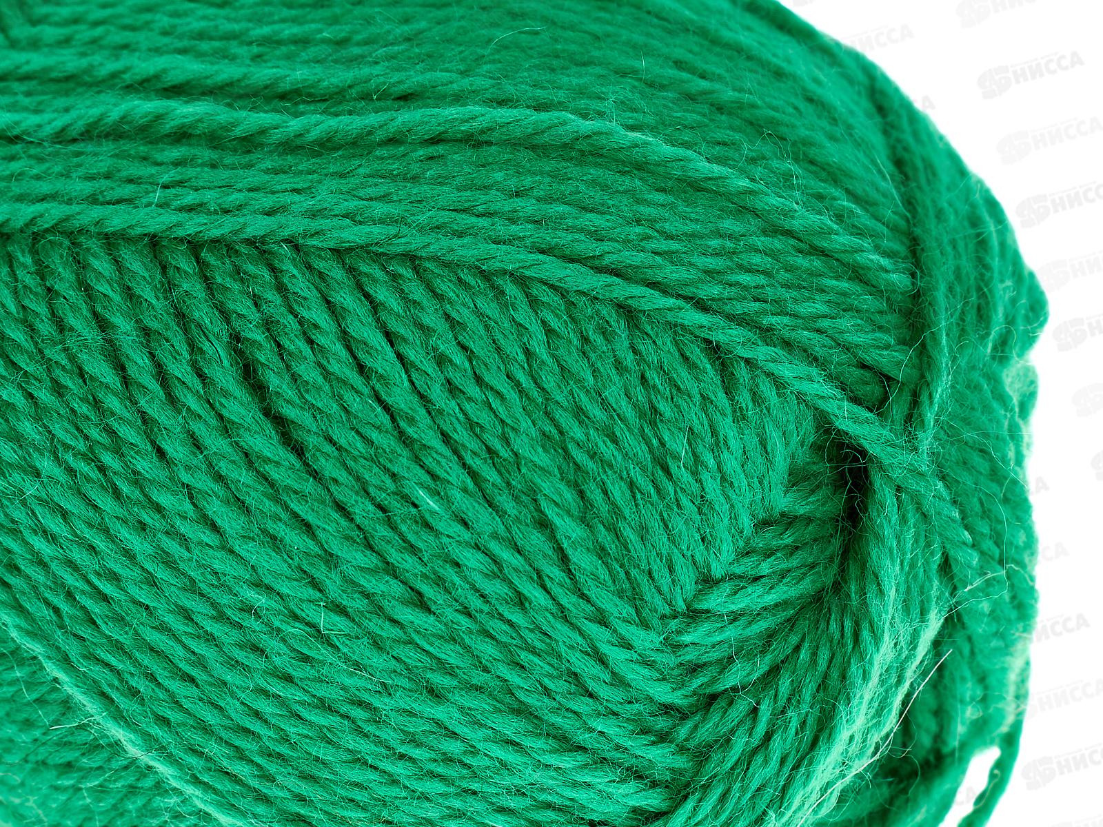 Пряжа Соната шерсть50%акрил50% 100гр 250м трава 044