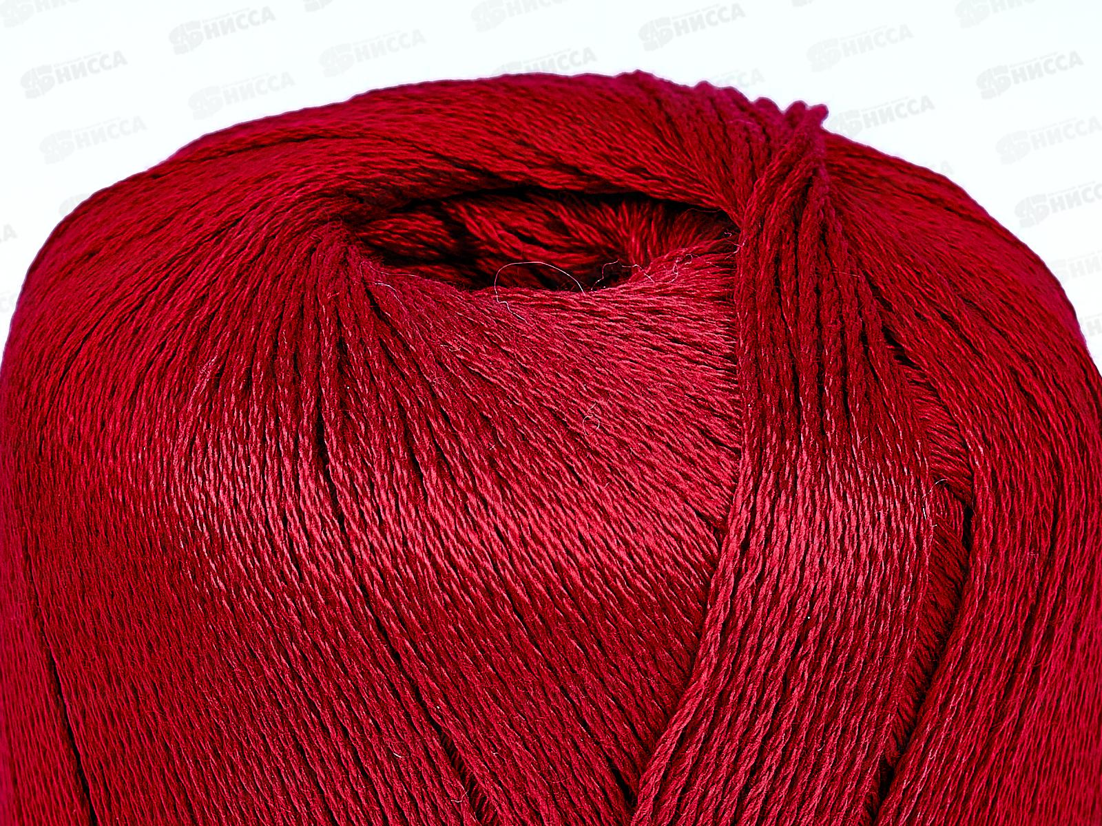 Пряжа Хлопок мерсеризованный 100%  50гр 200м красный 046