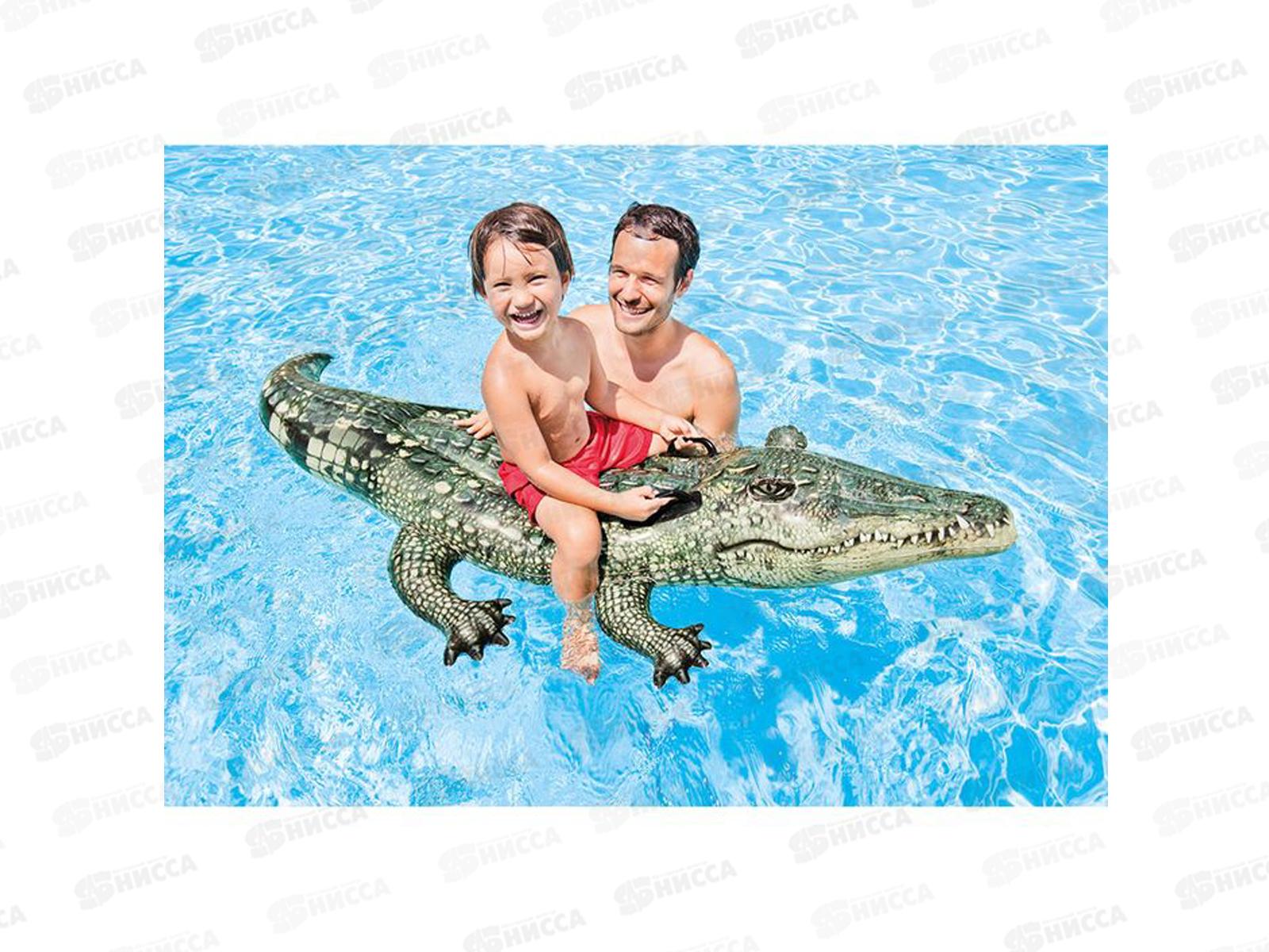 Плот надувной 57551 Настоящий Аллигатор от 3-х лет, 170х86см  INTEX  *6