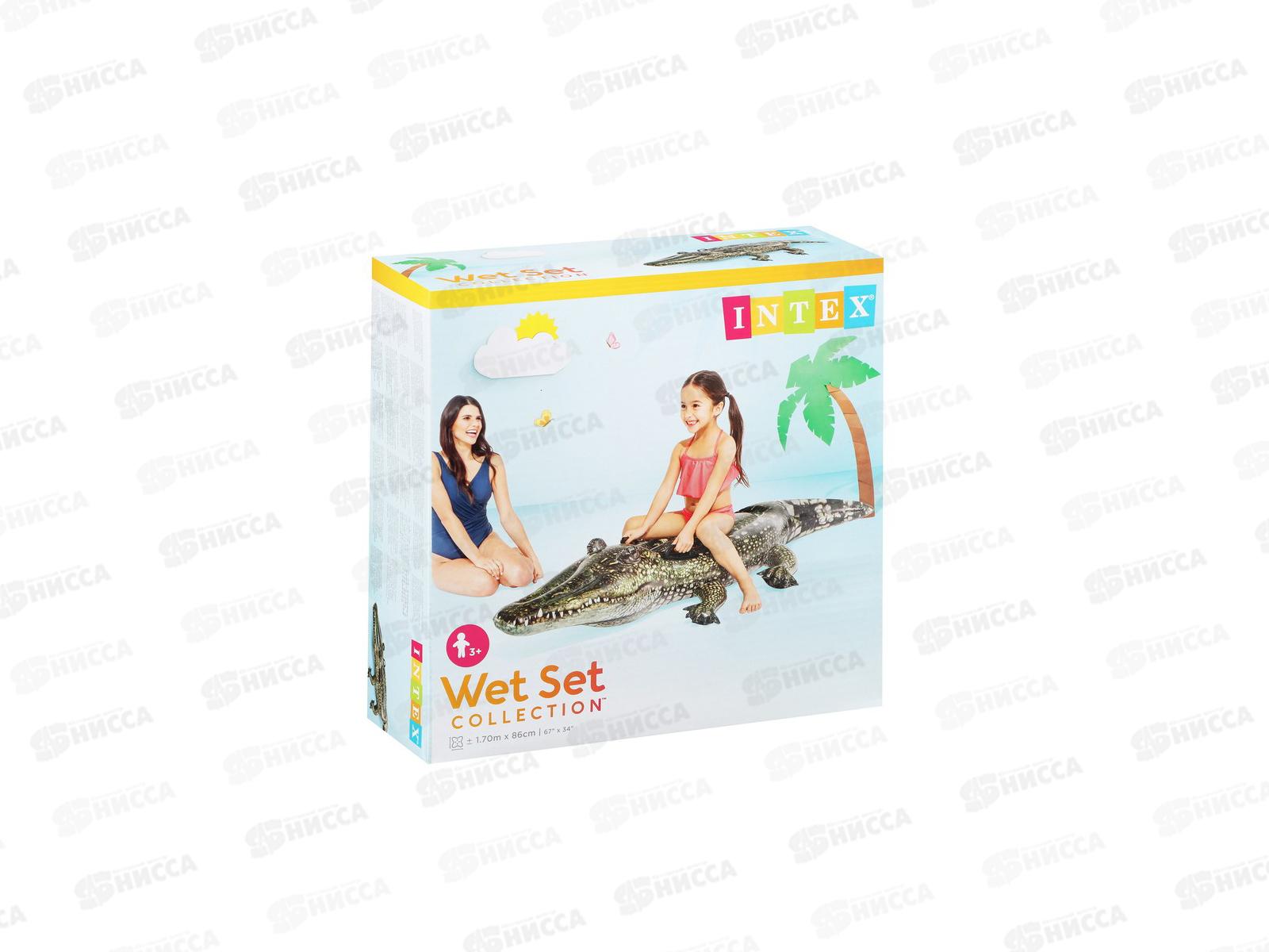 Плот надувной 57551 Настоящий Аллигатор от 3-х лет, 170х86см  INTEX  *6