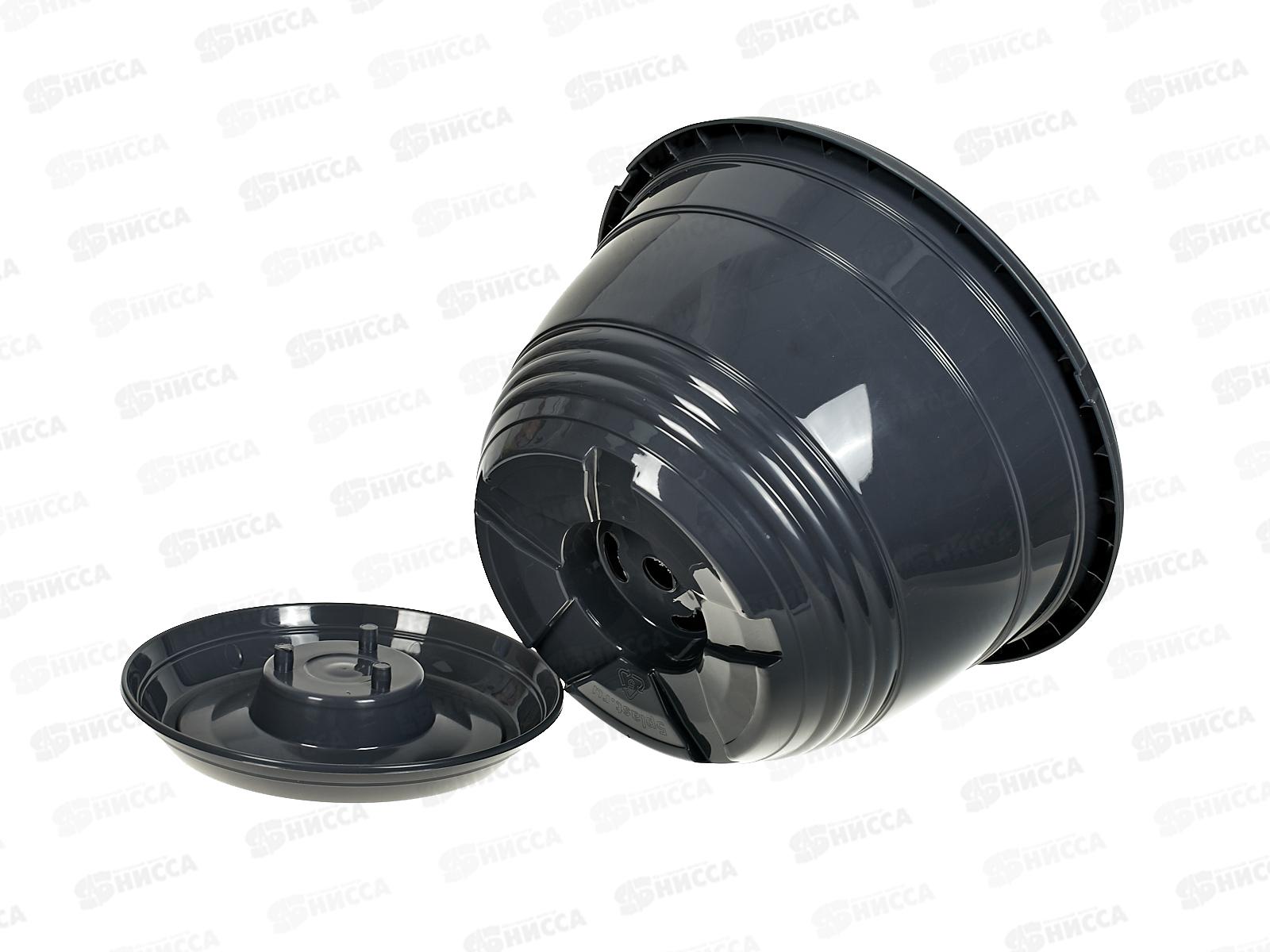 Горшок для цветов Глория 4,2л Антрацит*40