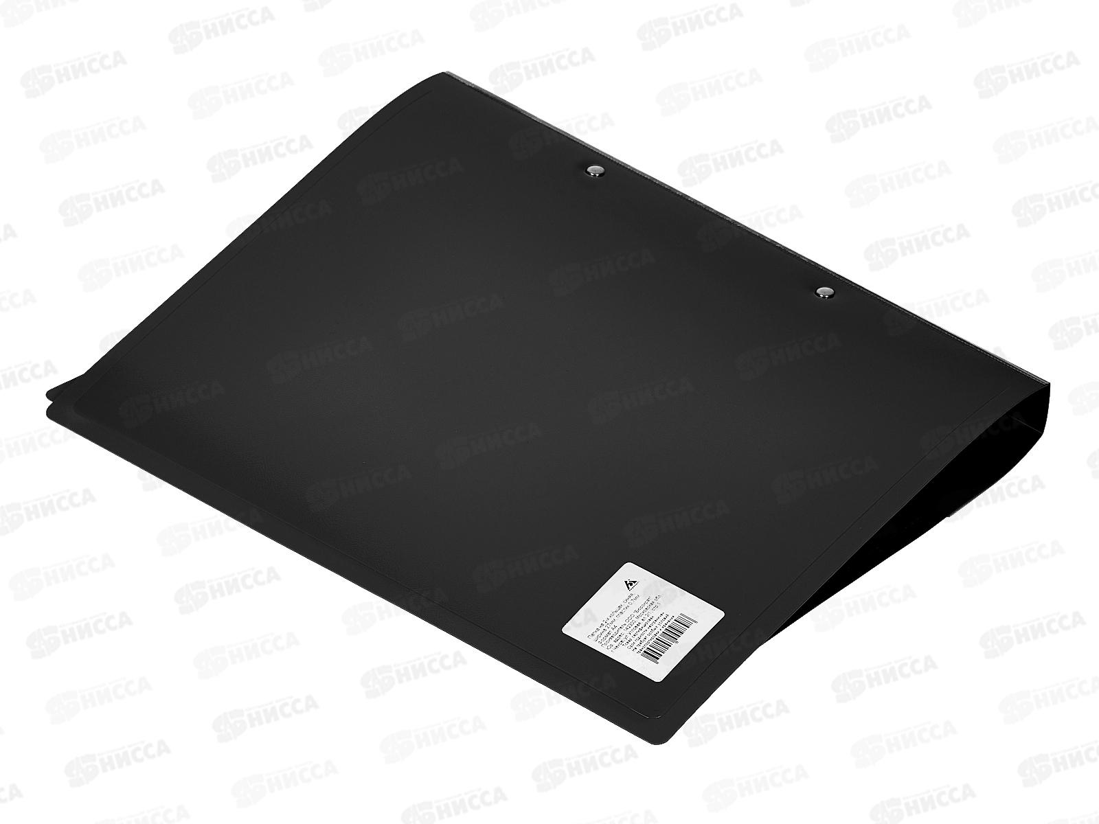 Папка на 2-х кольцах 27мм А4 Бюрократ черная, 816521 *20