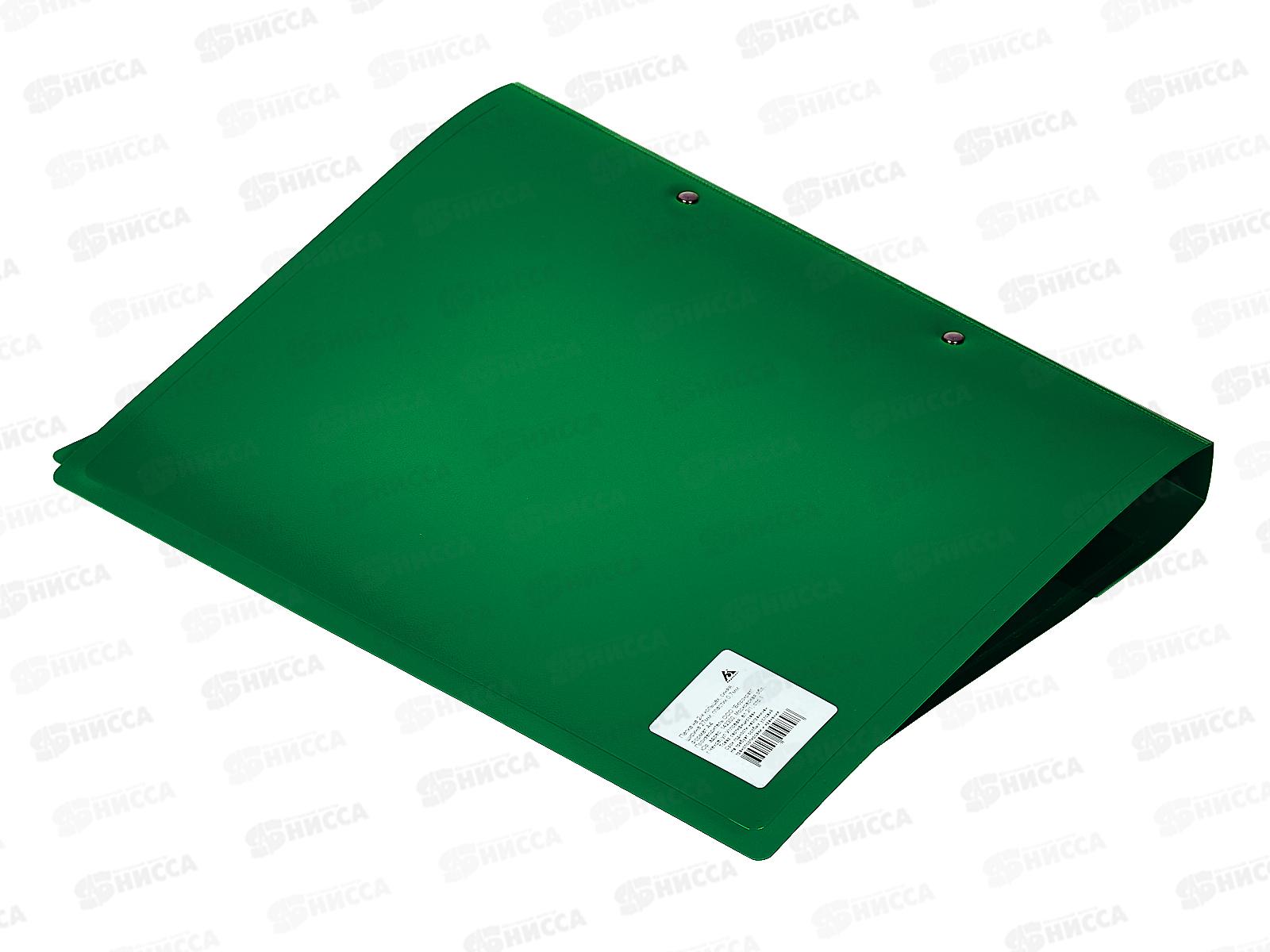 Папка на 2-х кольцах 27мм А4 Бюрократ зеленая, 816524 *20