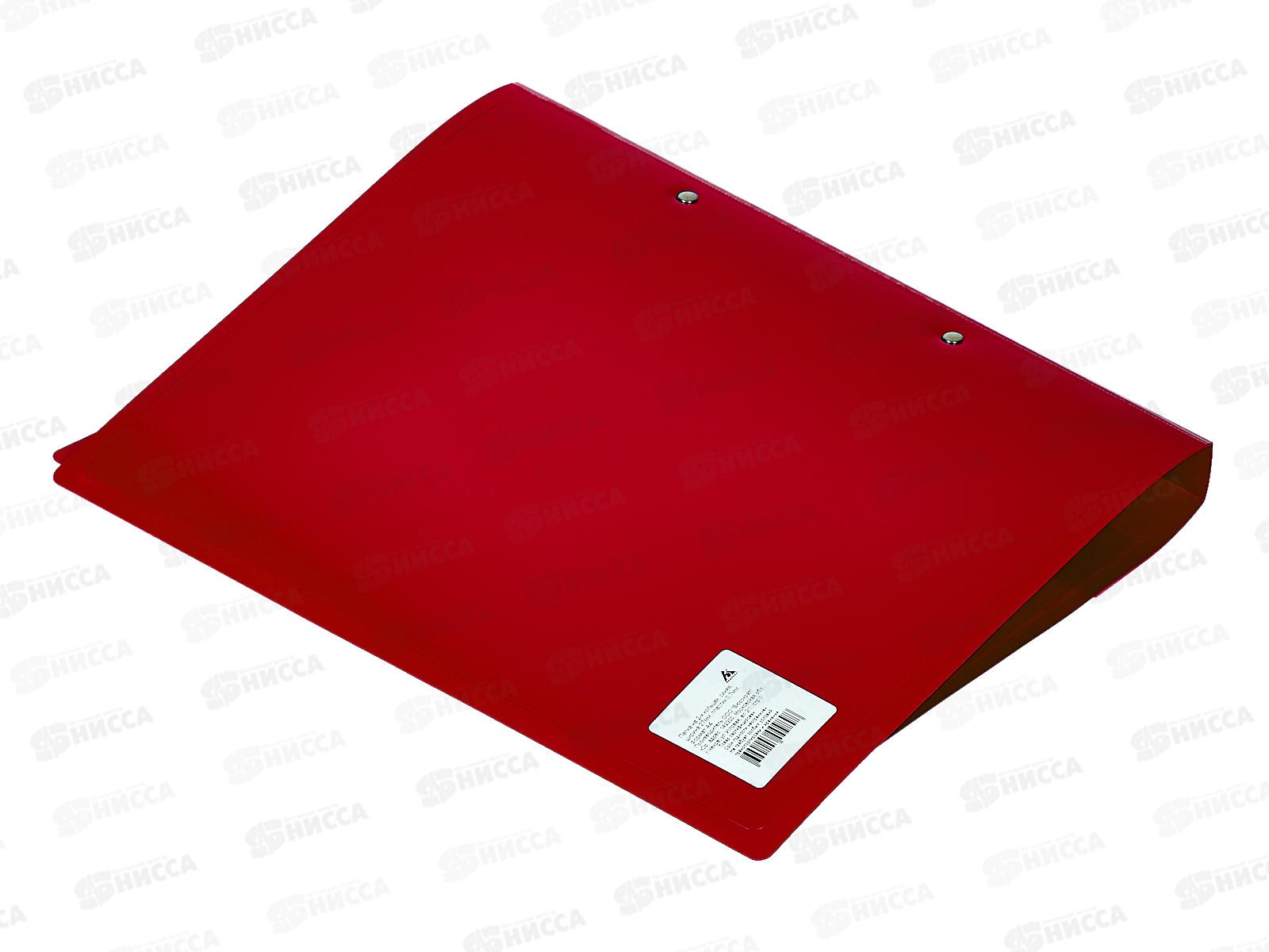 Папка на 2-х кольцах 27мм А4 Бюрократ красная, 816525 *20