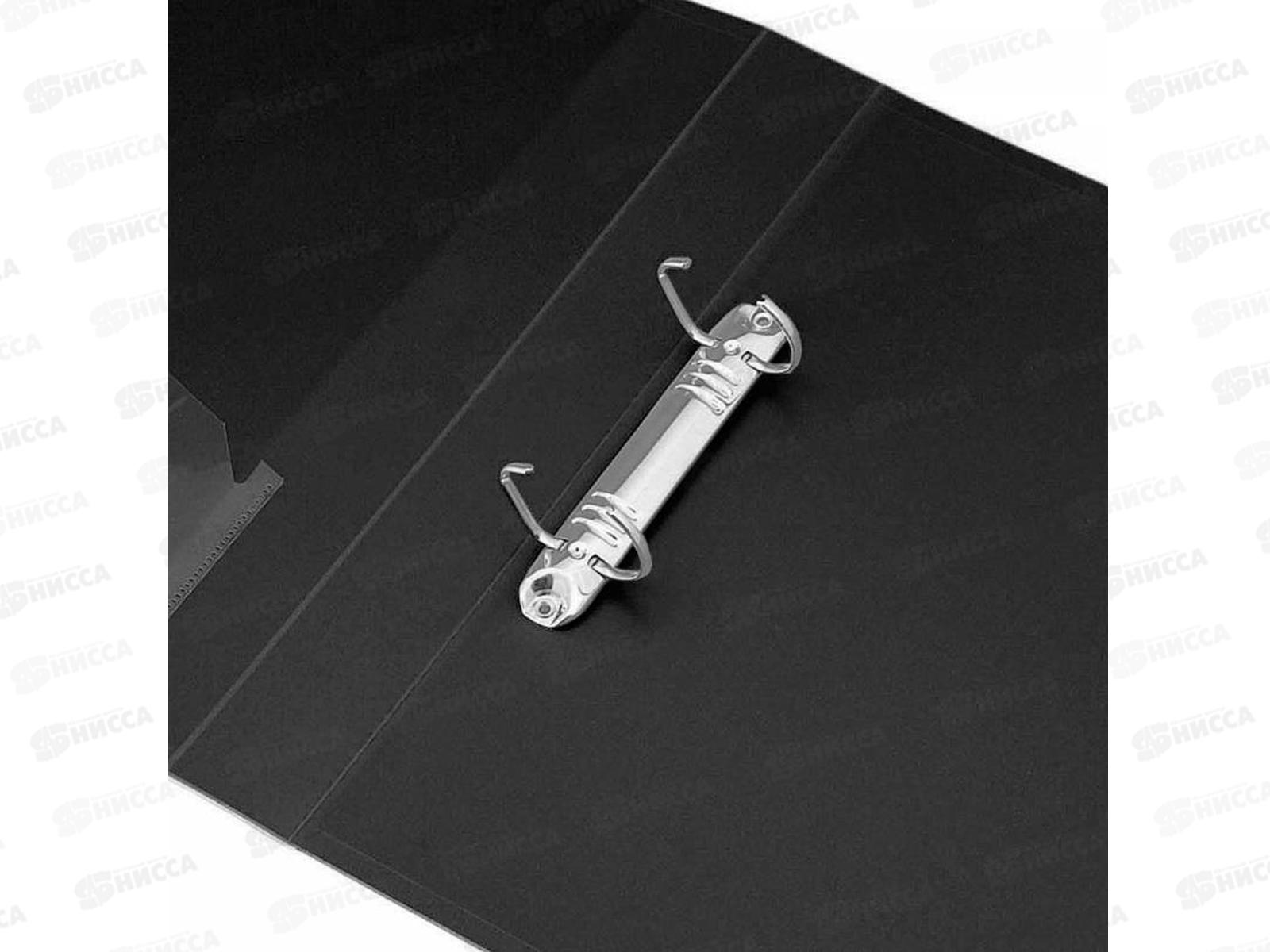 Папка на 2-х D- кольцах 40мм А4 Бюрократ черная, 816527*16