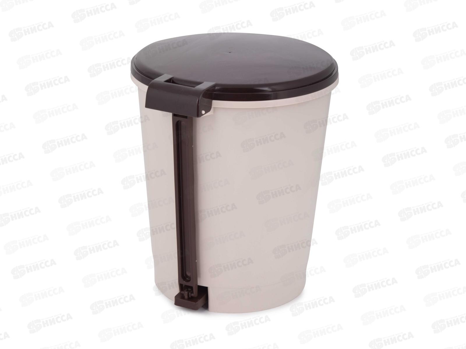 Ведро с педалью 12л слоновая  кость М6805 *2