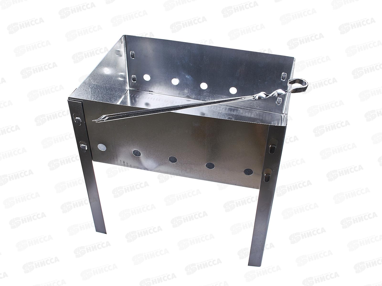 Мангал 350*250*140 в коробке (0,5мм) 5 шампуров уголок М-2 СП0002