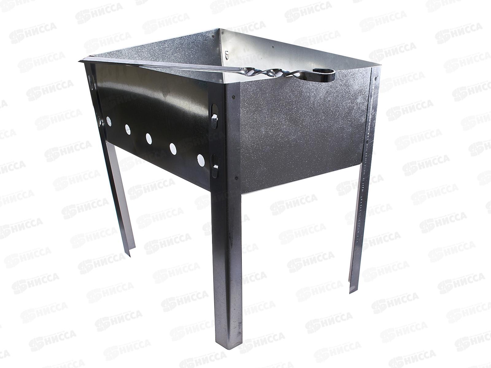 Мангал 350*250*140 в коробке (0,5мм) 5 шампуров уголок М-2 СП0002