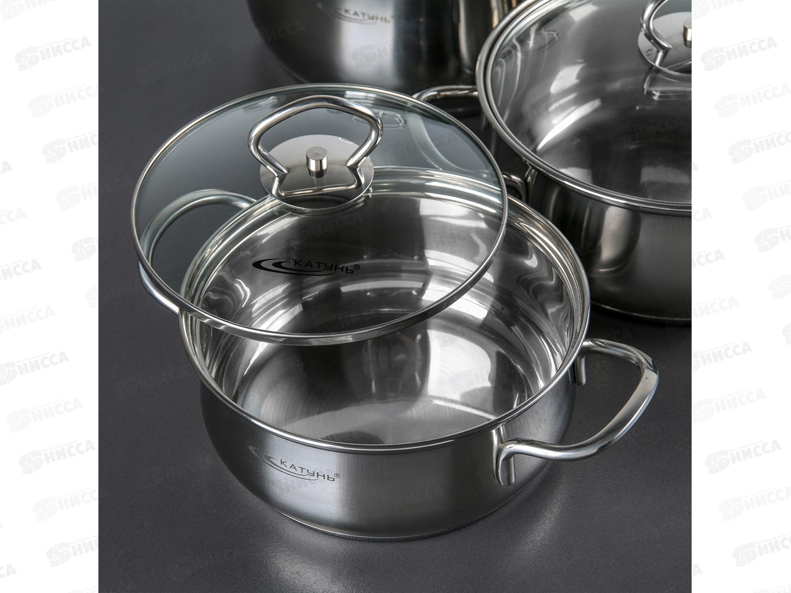 Набор кастрюль 6предметов Лира(1,6л+2,2л+3,2л) КТ-СР-001 *2
