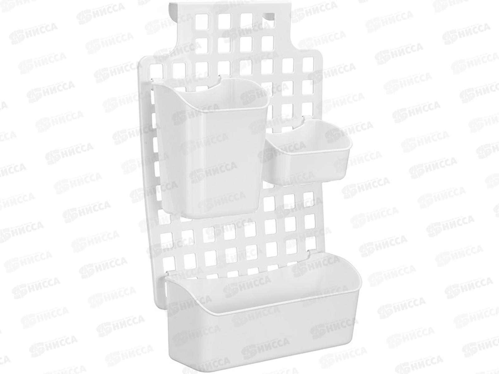 Органайзер навесной с контейнером Белый М1594 *6